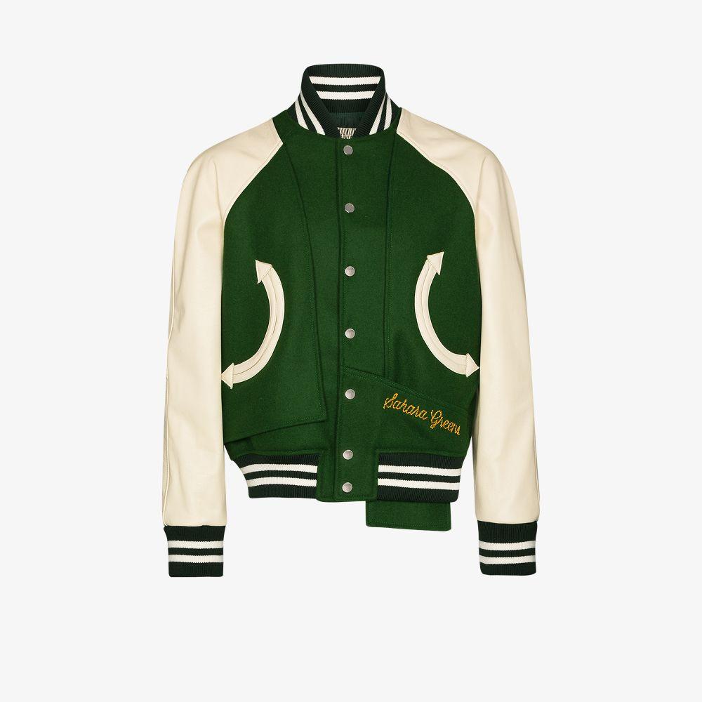 varsity wool bomber jacket