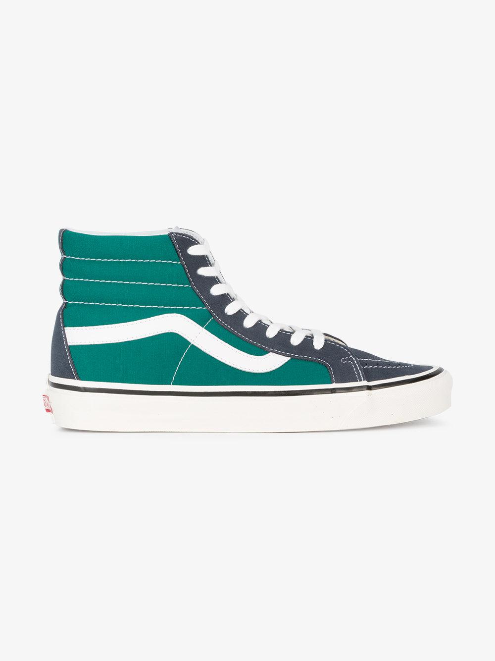 Vans Canvas Blue Green Two Tone Ua Sk8 Hi 38 Dx Sneakers for Men - Lyst