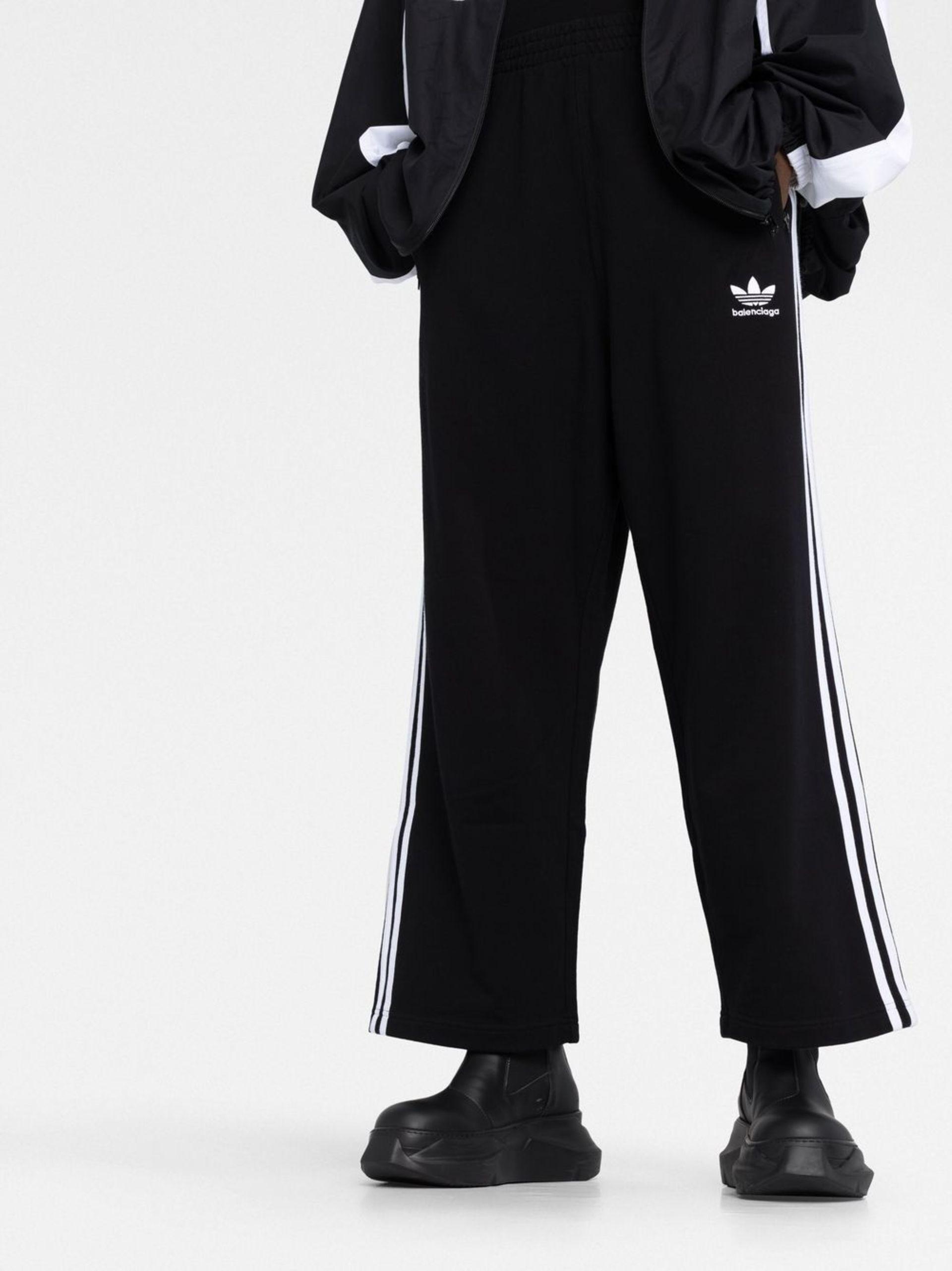 Balenciaga X Adidas Cropped Track Pants in Black | Lyst