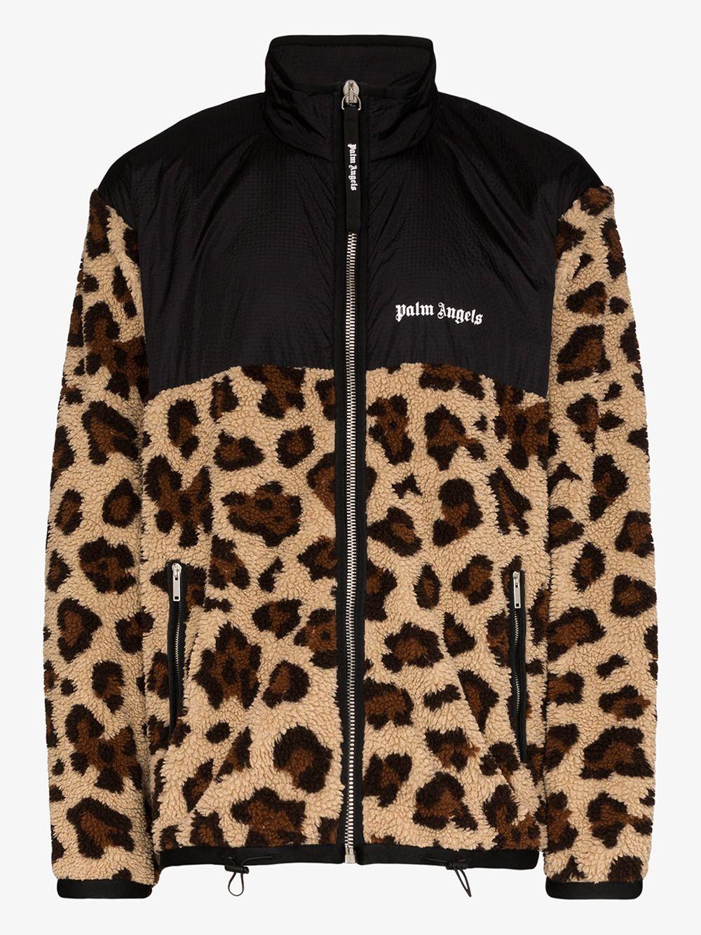 Palm Angels Animal Sherpa Fleece Jacket in Beige & Black (Brown) for Men |  Lyst