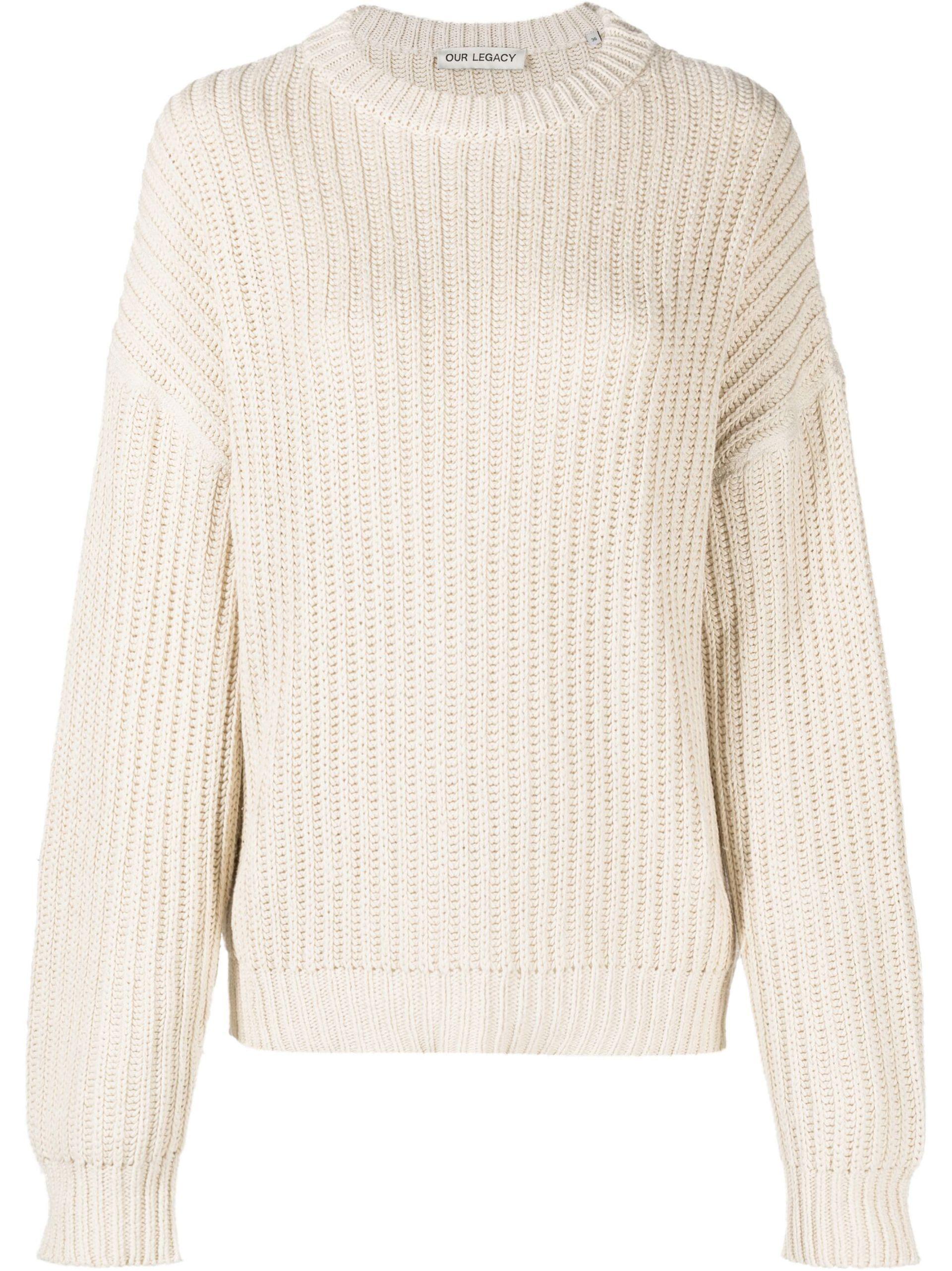 Our Legacy Sonar Intarsia-knit Jumper in Natural | Lyst