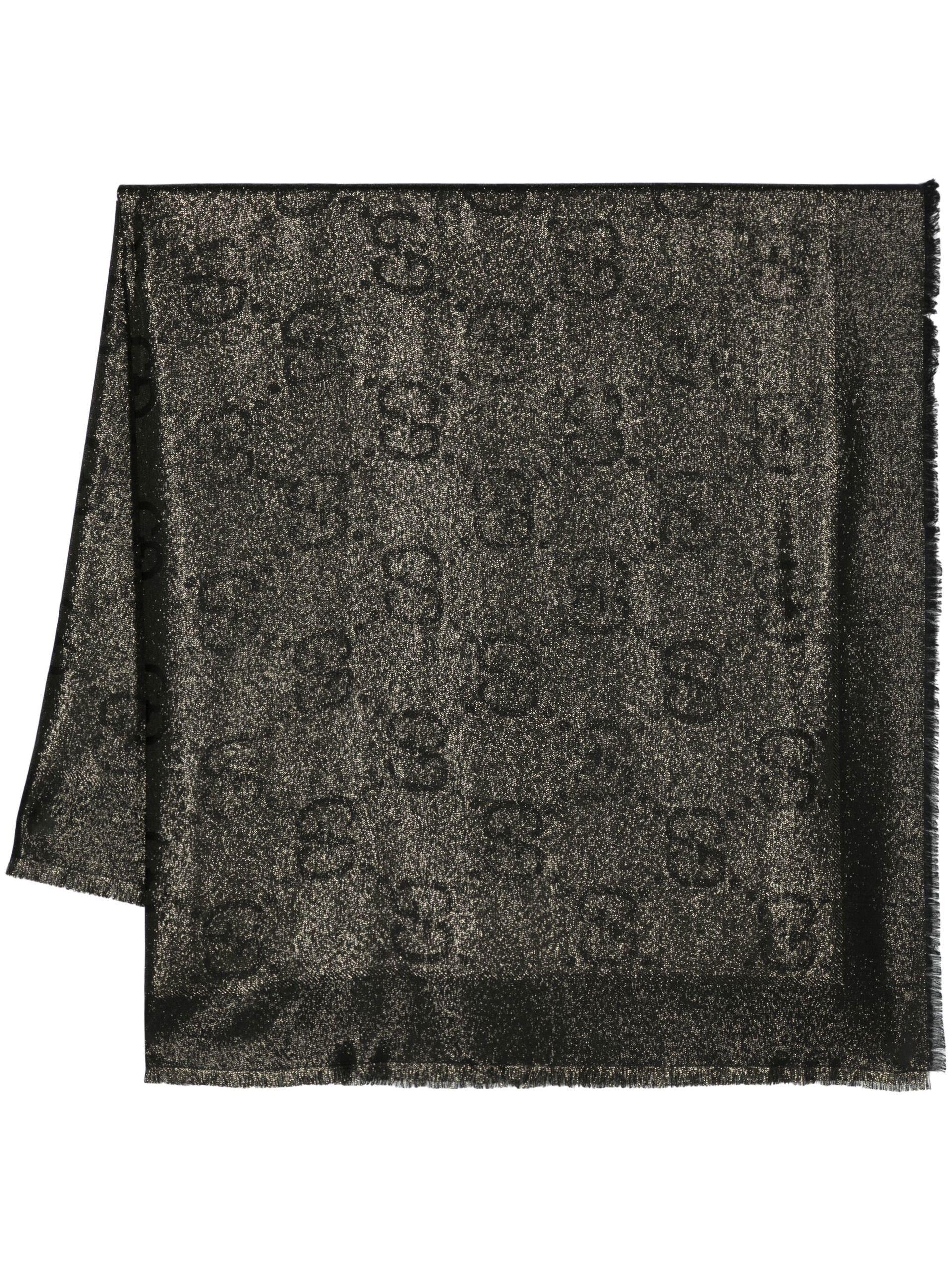 Knotted monogram silk scarf silver grey – TOTEME