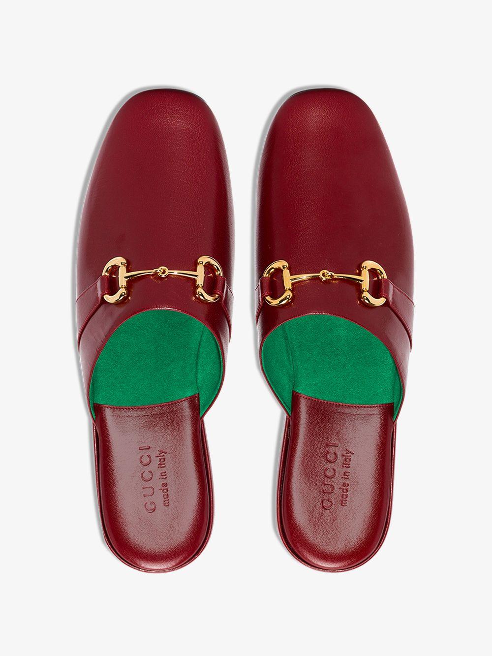 Gucci Leather Horsebit Squared Toe Slippers for Men | Lyst