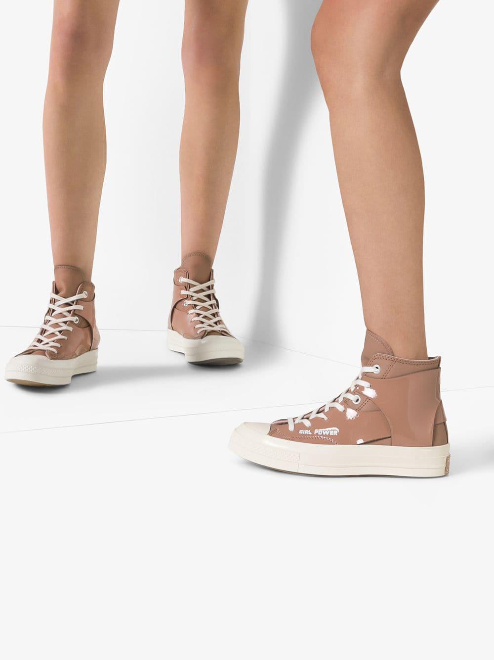 disco Mucama grueso Converse Brown And White X Feng Chen Wang Chuck 70 Leather High Top  Sneakers | Lyst