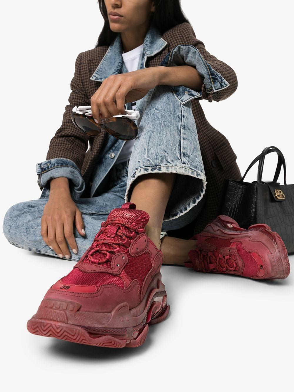 triple s clear sole red