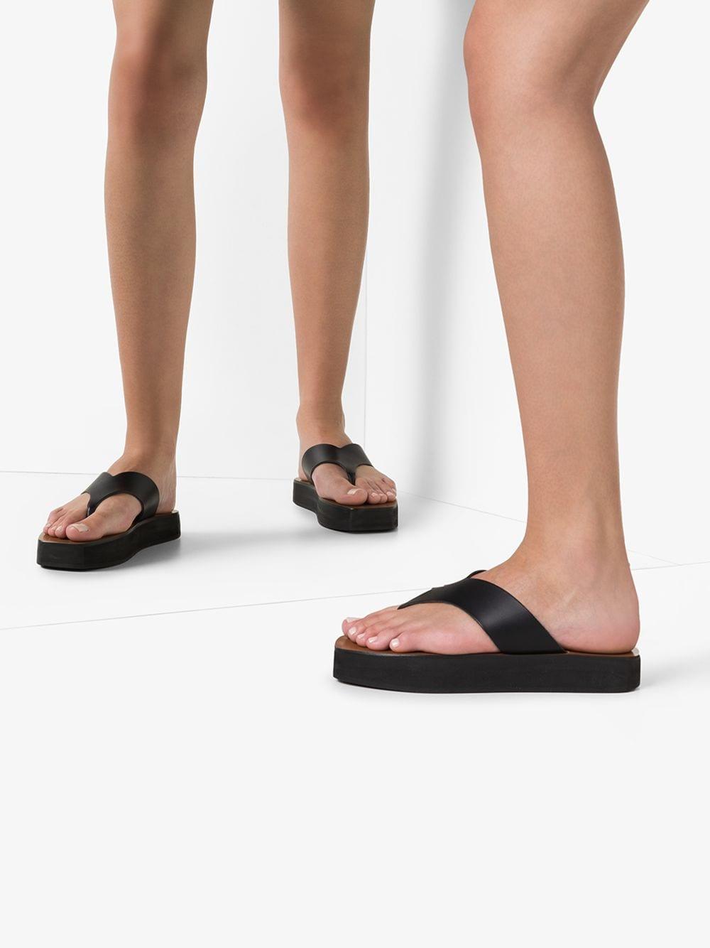 Atp Atelier Melitto Leather Sandals in Black - Save 10% - Lyst