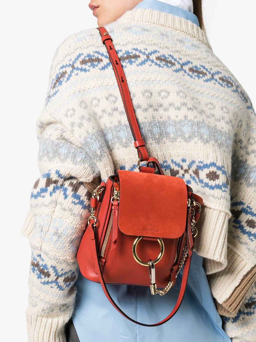 chloe faye backpack red