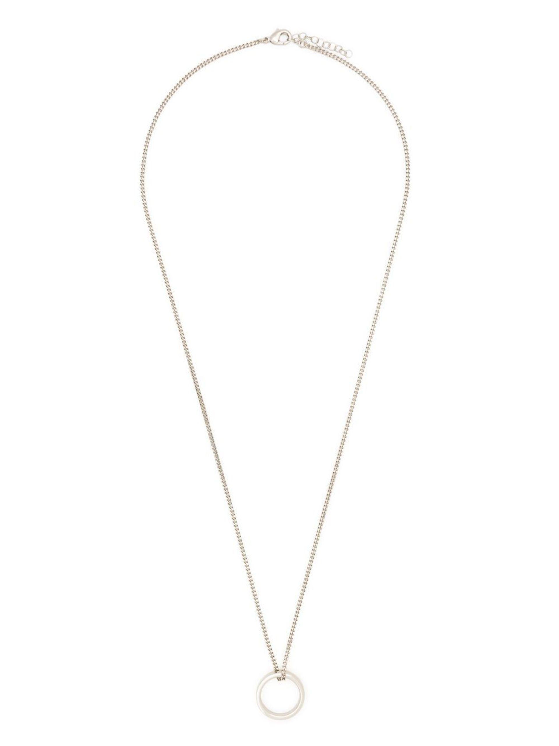 MM6 by Maison Martin Margiela Sterling Ring Necklace - Women's - Brass in  White | Lyst