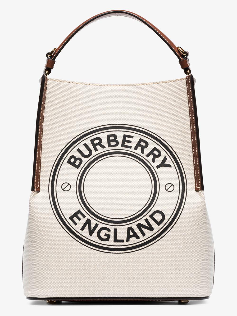 burberry small penny logo tote bag