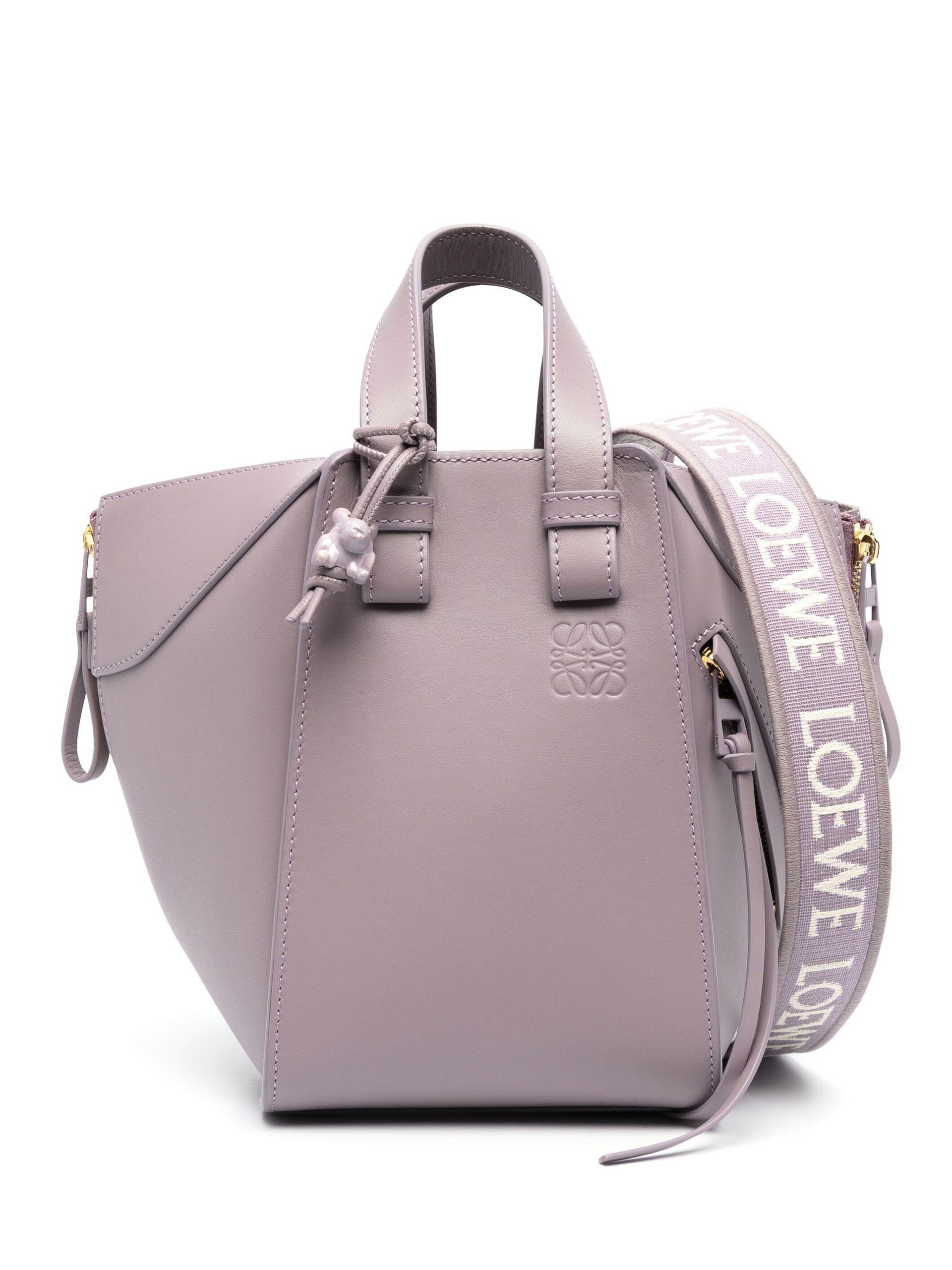Loewe Hammock Compact Leather Tote Bag in Purple | Lyst Australia
