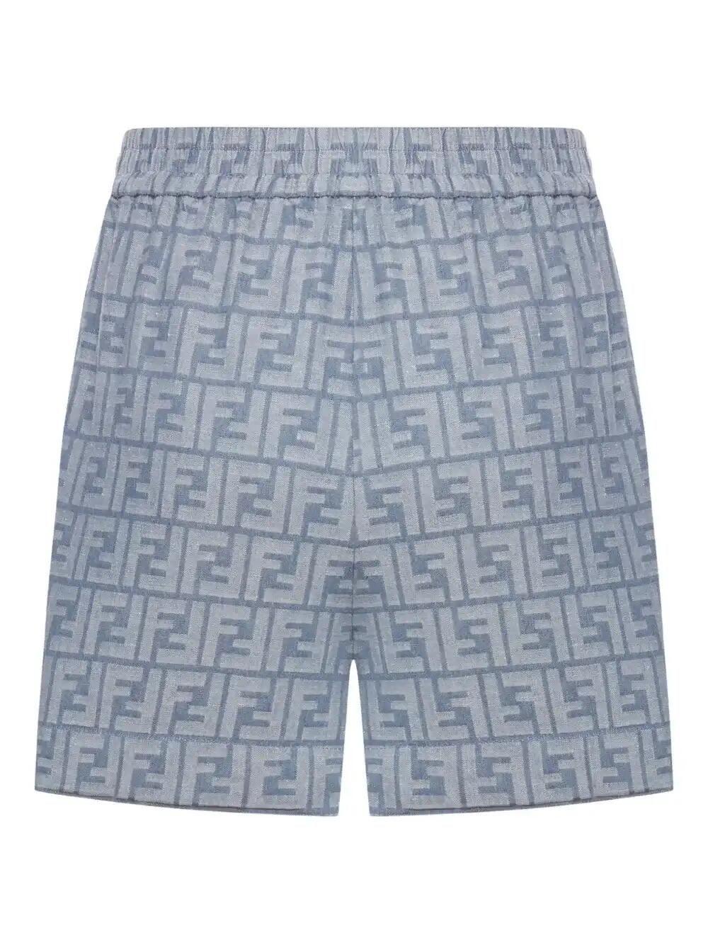 ショートパンツ FENDI Women Shorts Burmudas FLP861 ASMBF1RX9 GREY FENDI LOGO DETAILED DENIM SHORTS