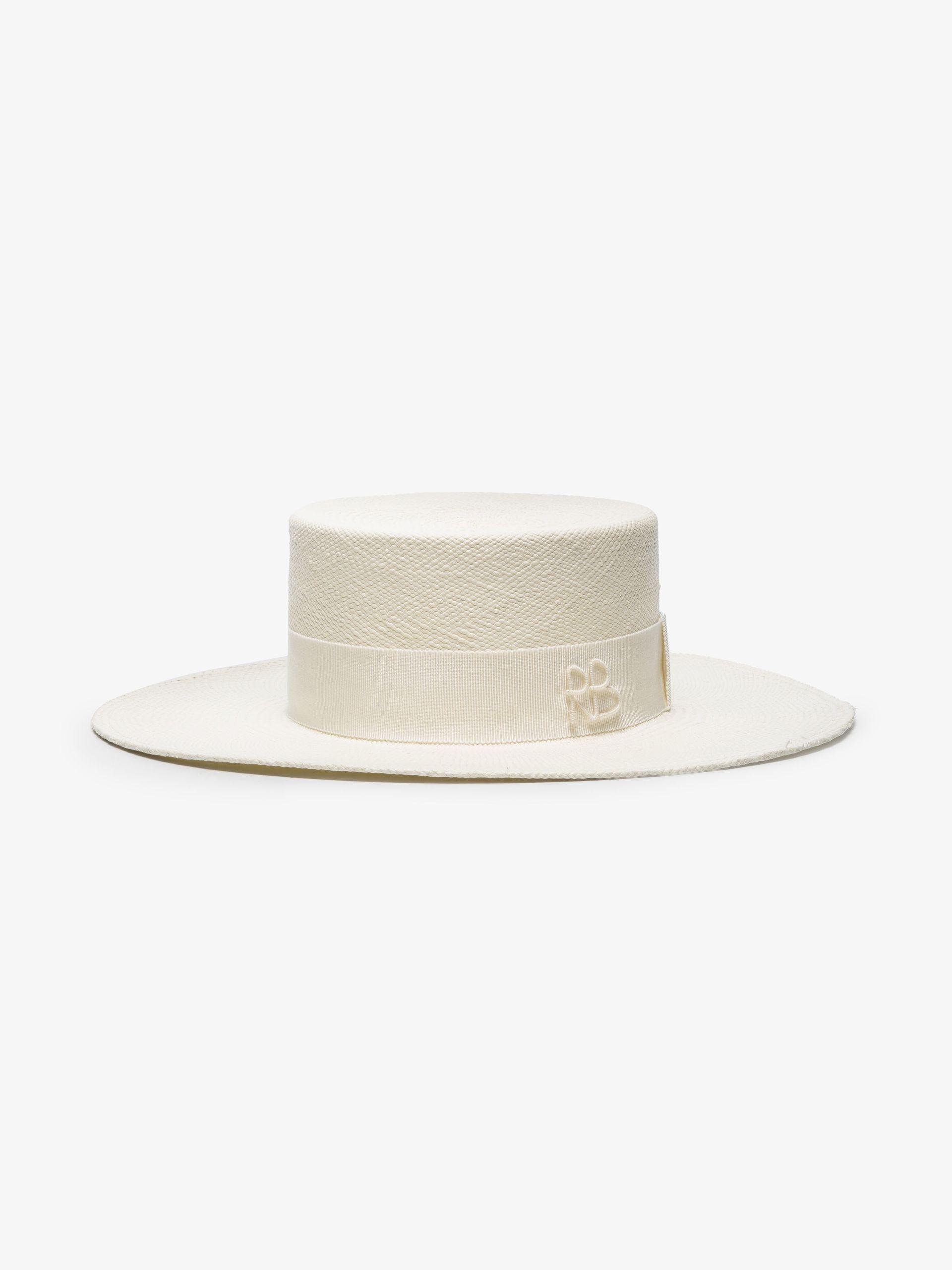 Double Chain Straw Boater Hat | Lyst