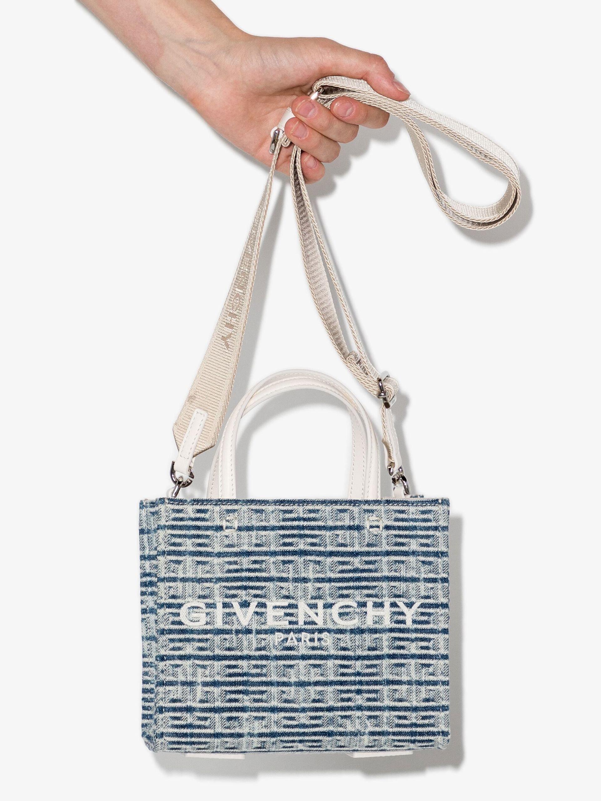 Givenchy Blue G-tote Mini Denim Tote Bag