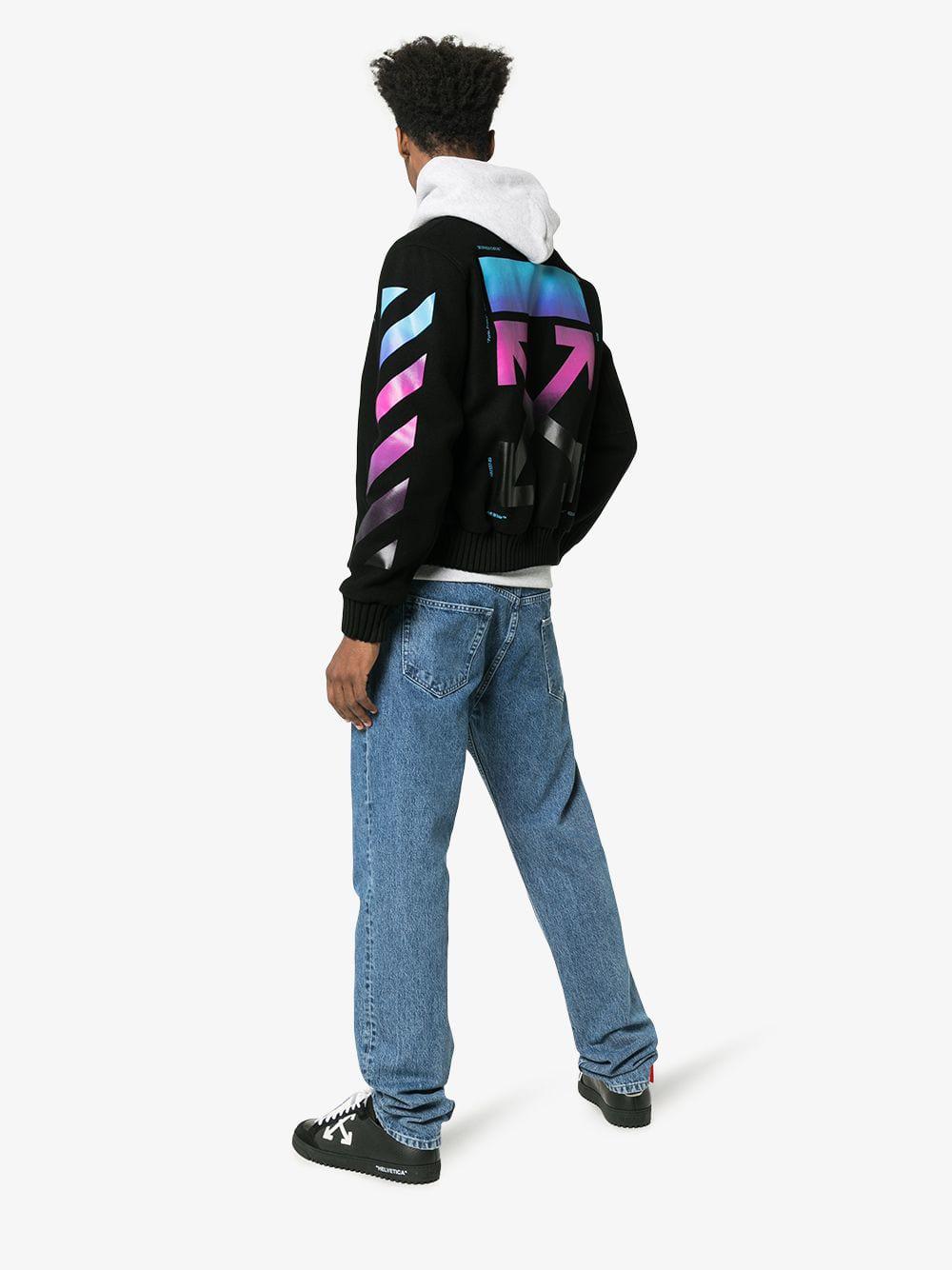 off white gradient varsity