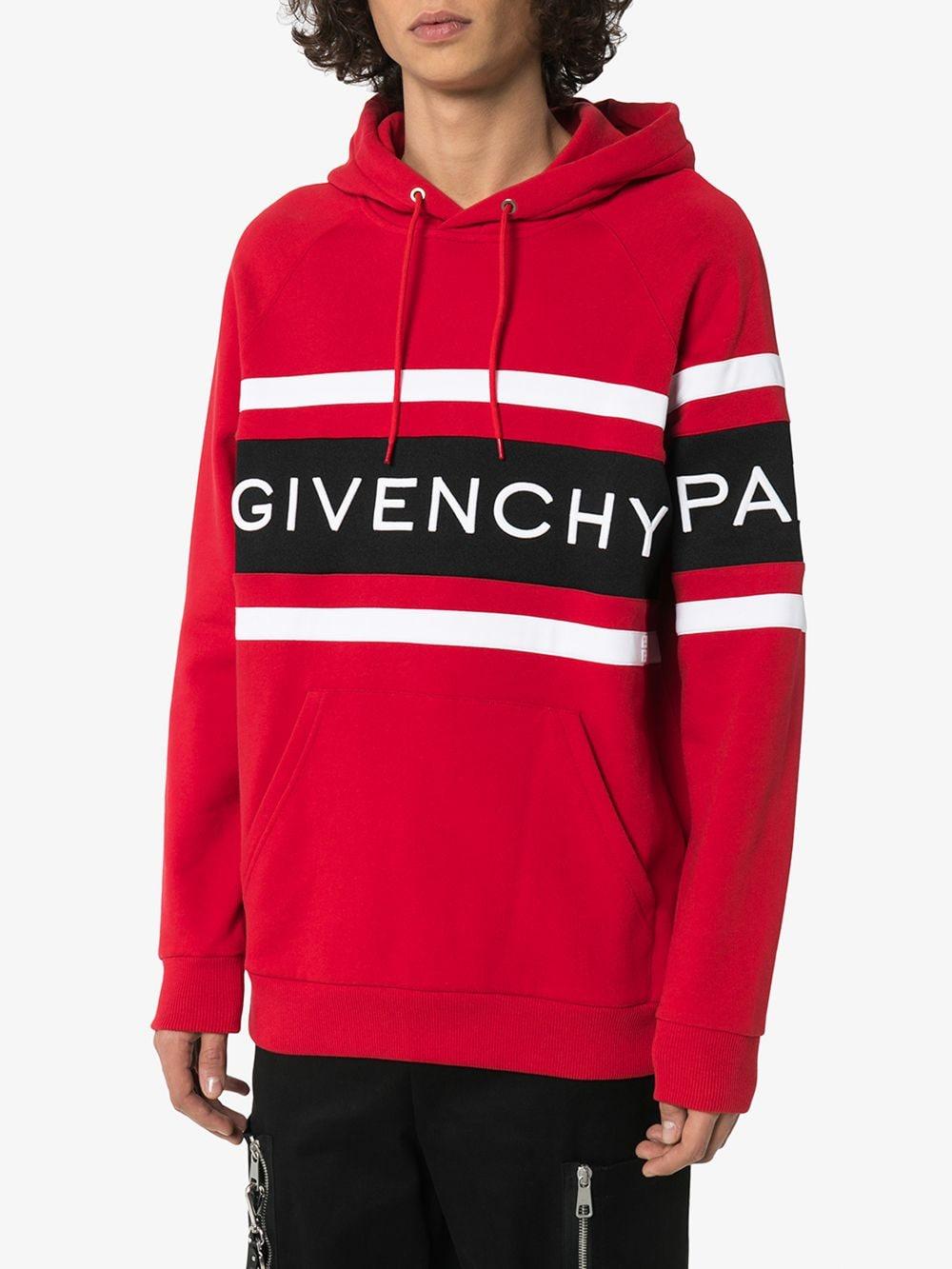 Givenchy Hoodie With Contrasting Stripes in Red for Men | Lyst