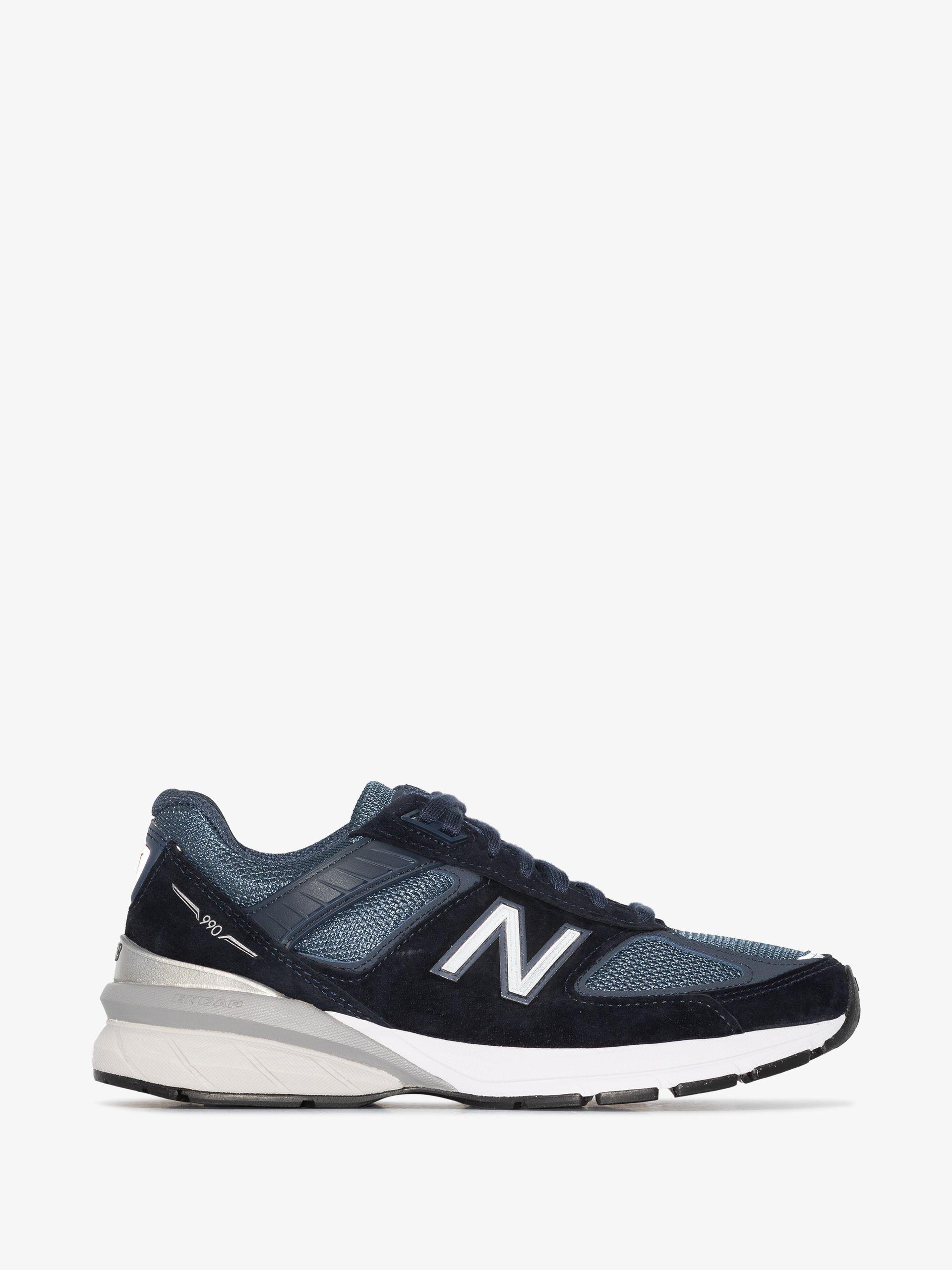 New Balance Suede 990v5 in Navy/Silver 