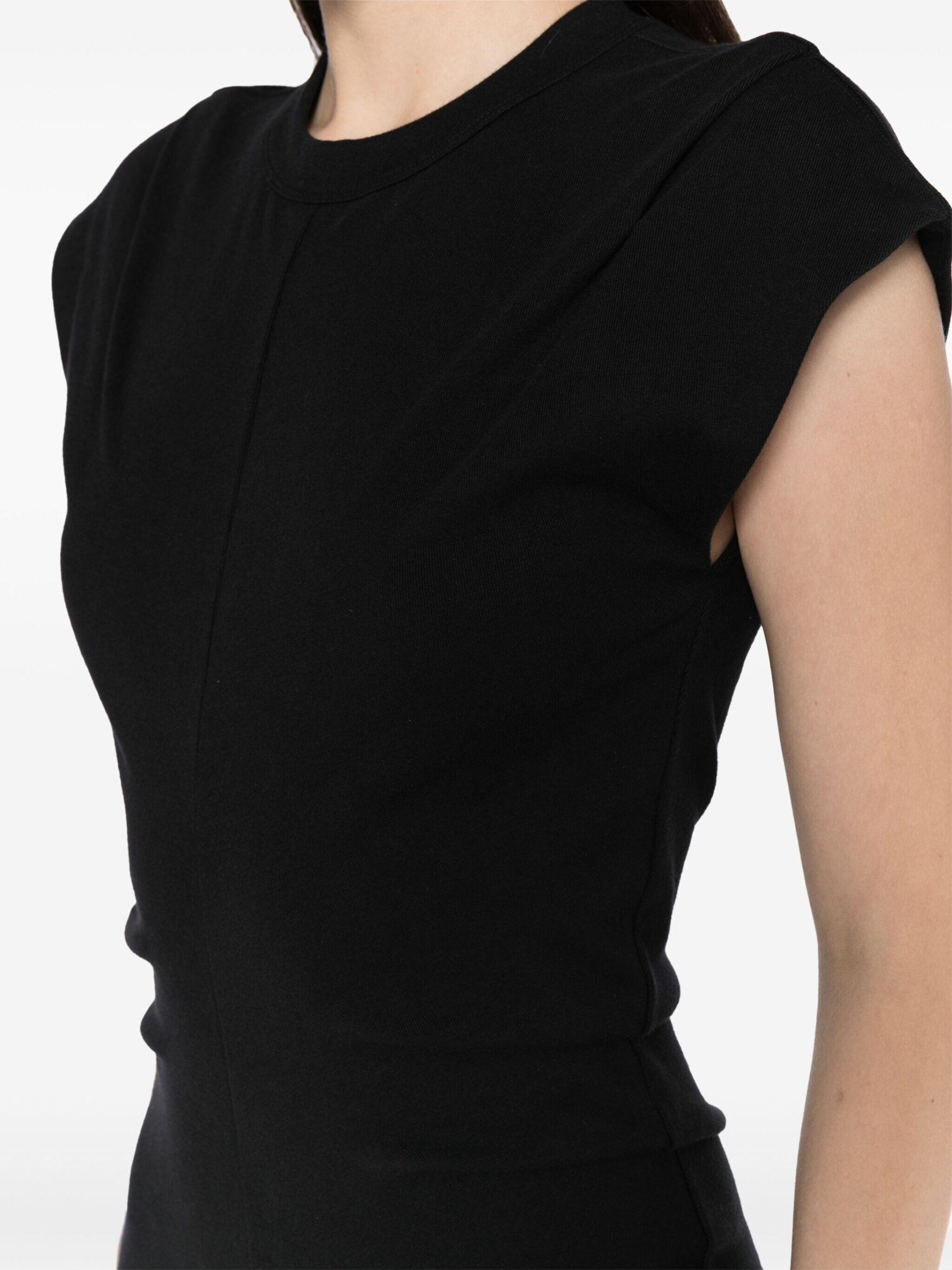 マキシ丈☆【alexanderwang】crewneck ribbed jersey maxi dress CREWNECK RIBBED JERSEY MAXI DRESS WITH BACK SLIT and draped