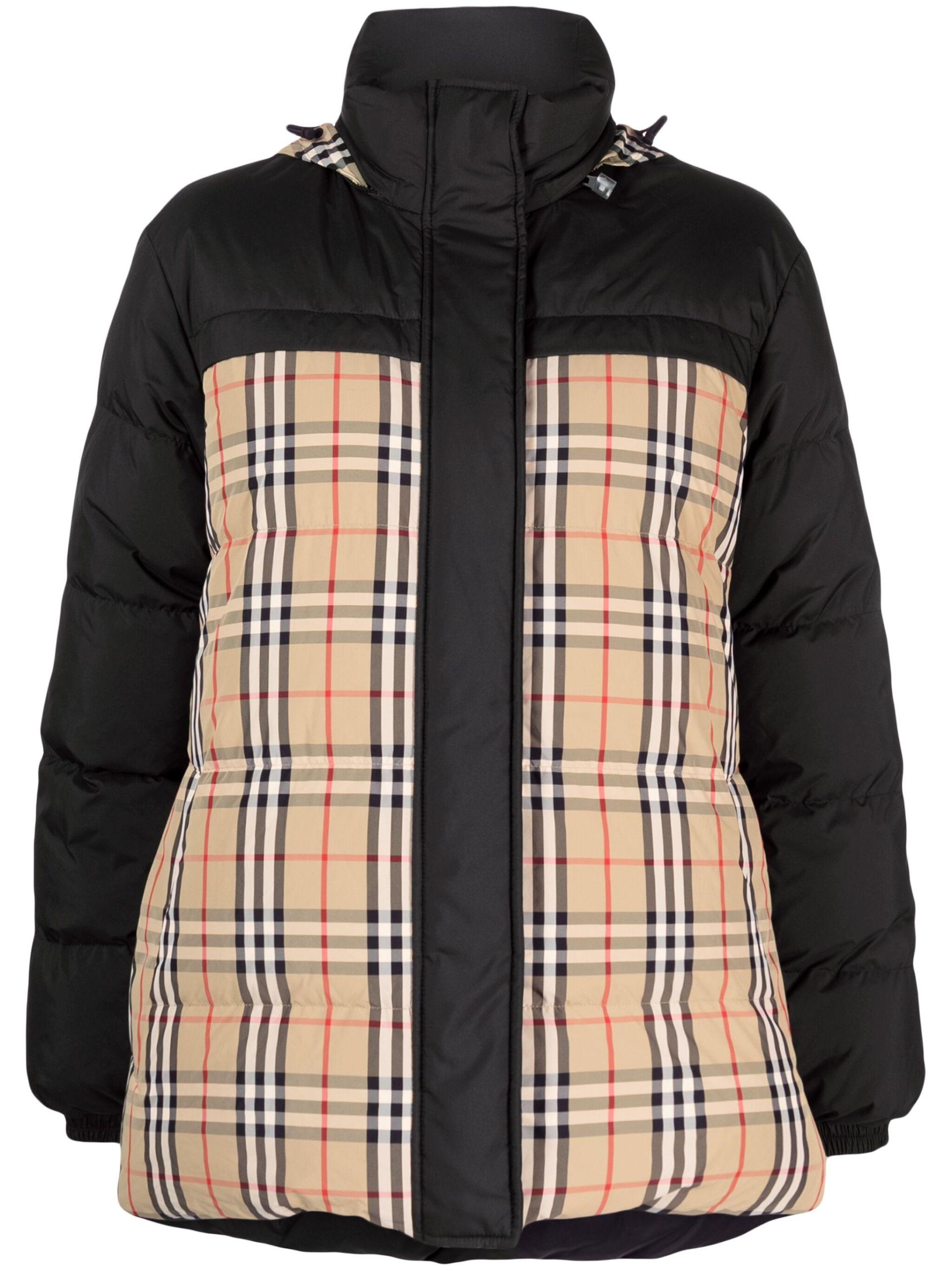 Burberry Reversible Down Puffer Jacket in Black | Lyst