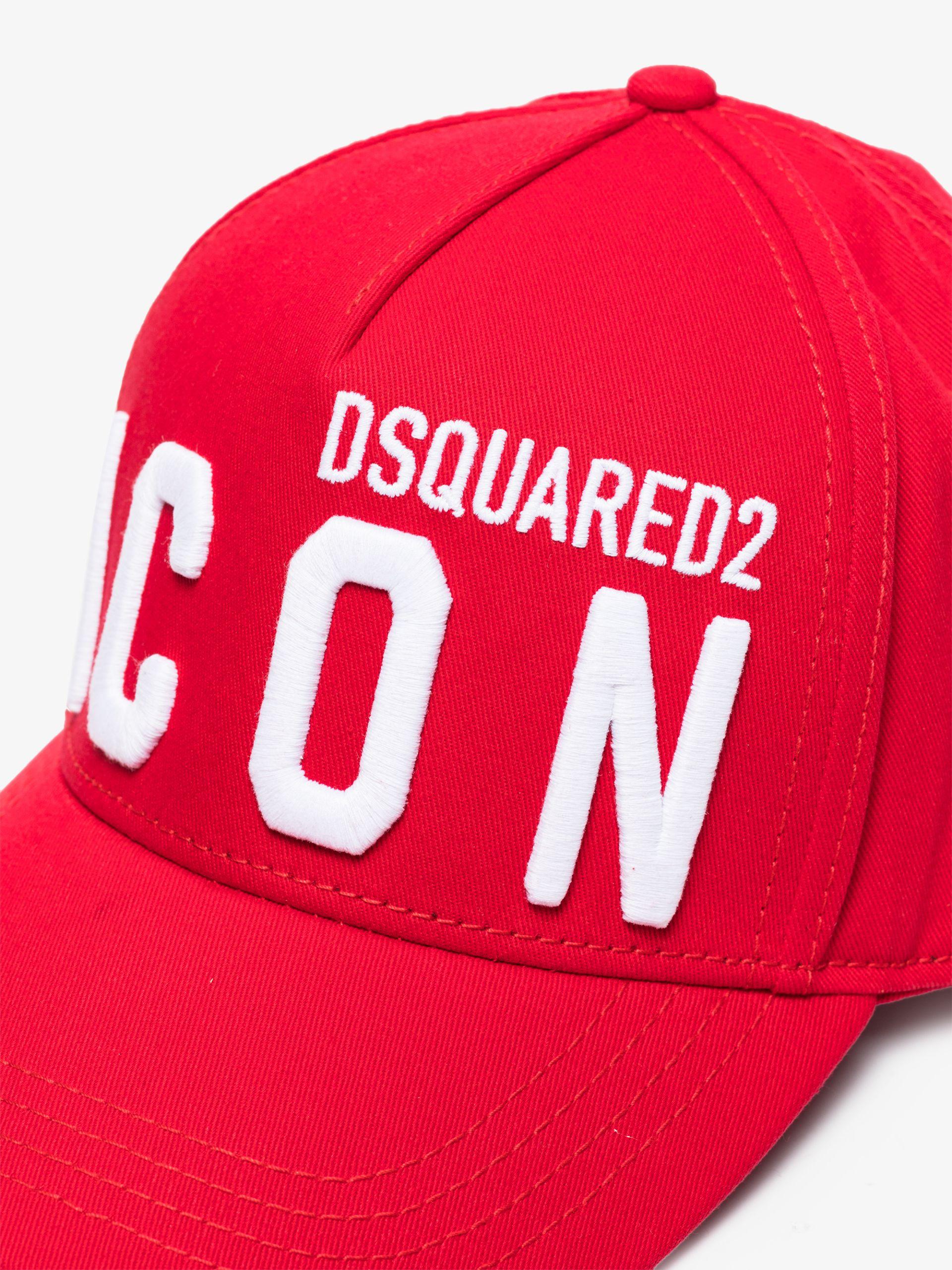 DSquared² Icon Baseball Cap in Red for 