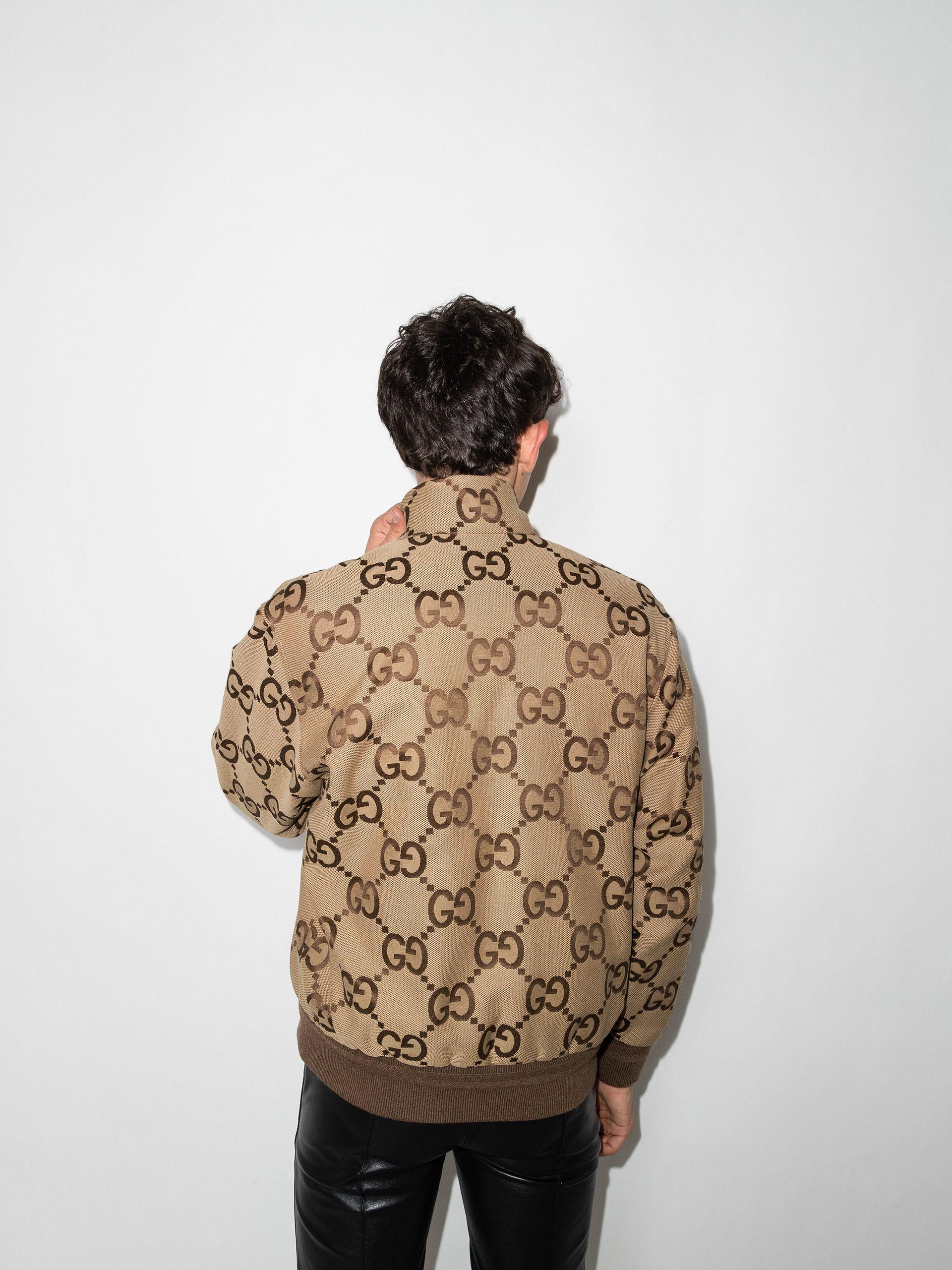 Gucci Burgundy GG Supreme Jacket