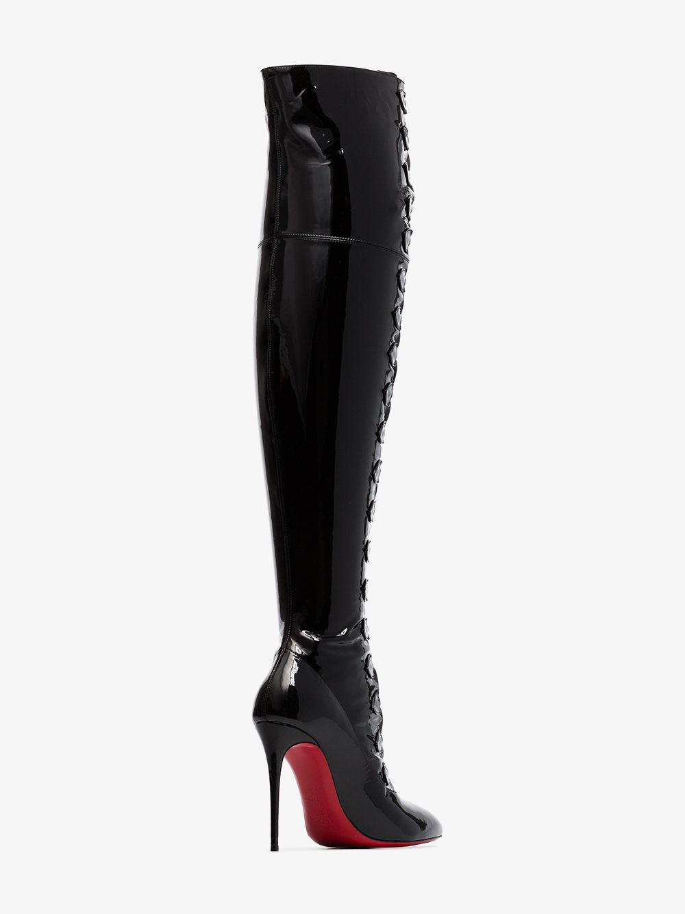 Christian Louboutin Frenchissima Alta 100 Patent-leather Over-the-knee ...