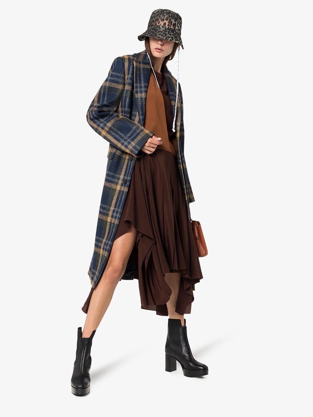 acne studios leather platform ankle boots