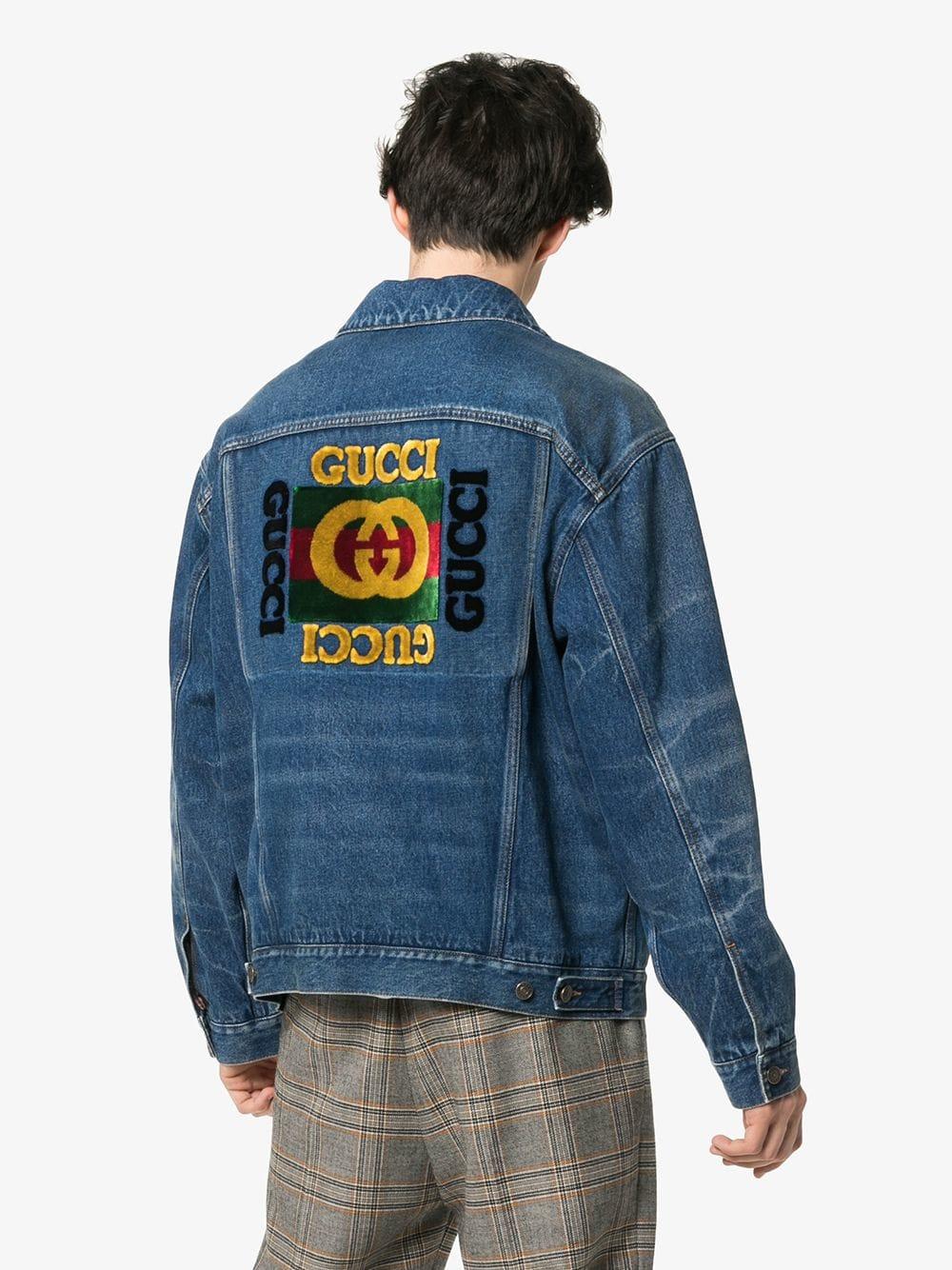 gucci patch denim jacket