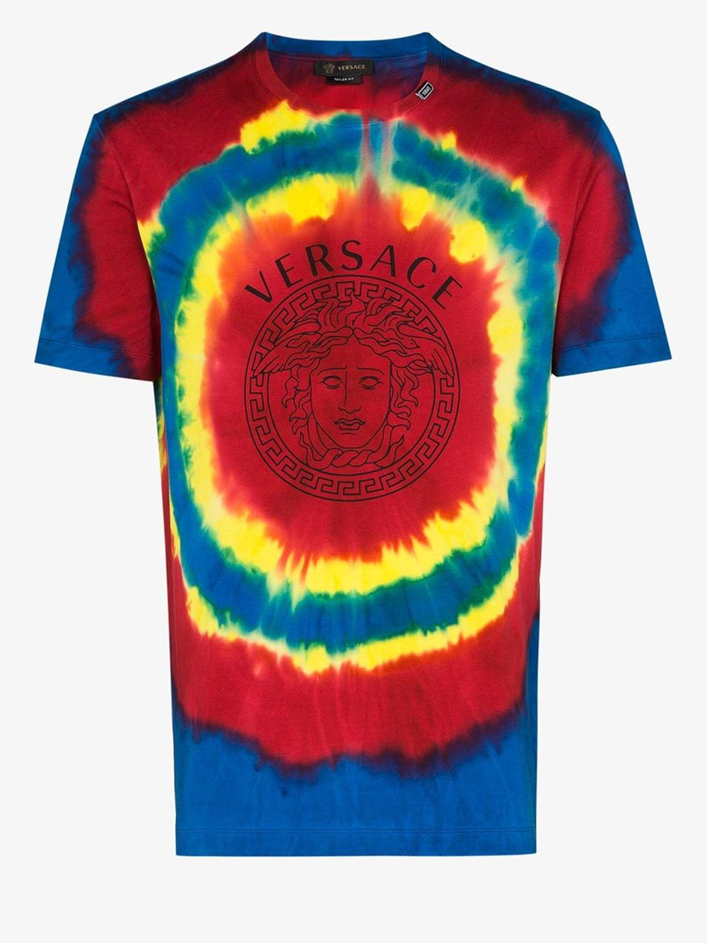 Versace Cotton Medusa Tie-dye T-shirt 