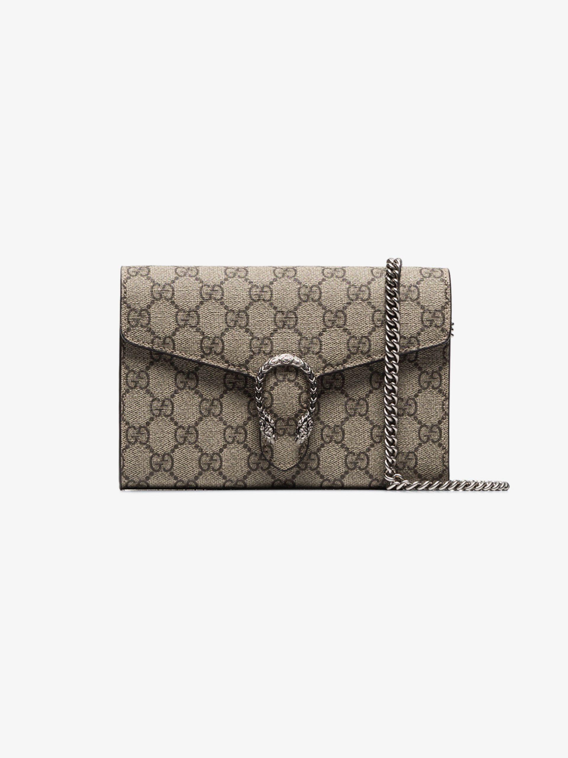 Gucci Black Mini Dionysus Wallet Chain Bag for Women