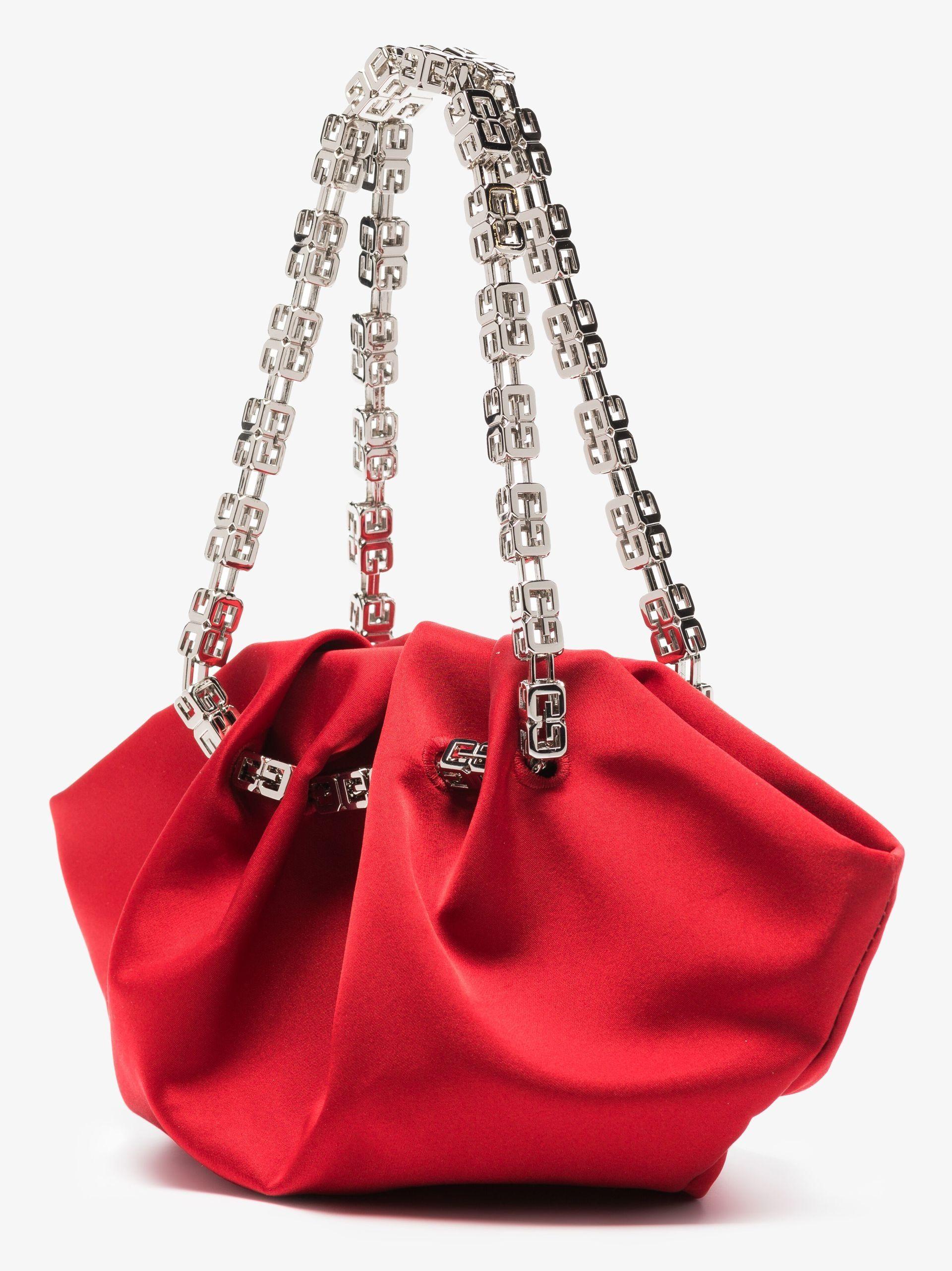 Givenchy Red Kenny 4g Chain Satin Mini Bag | Lyst