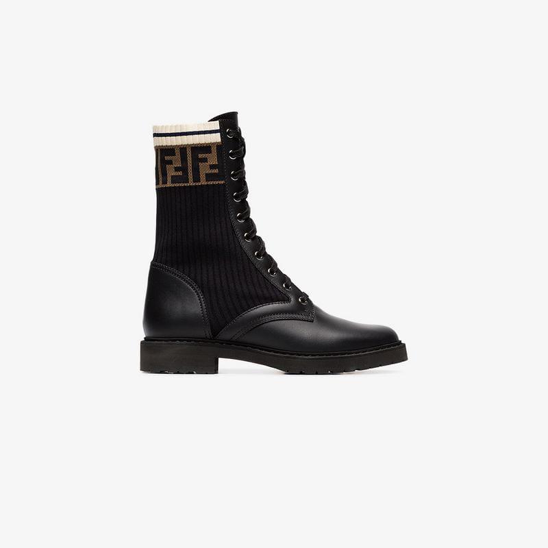 fendi leather combat boots