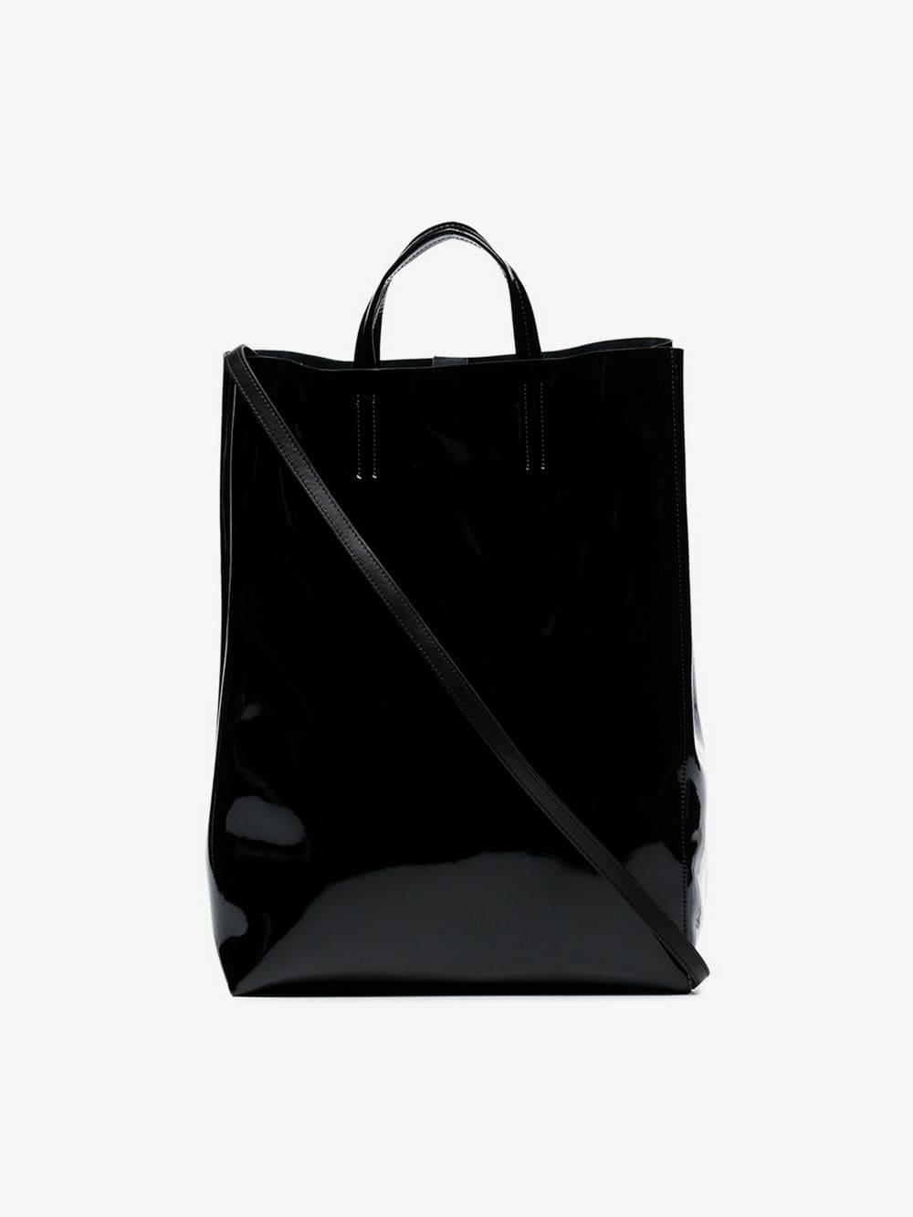 Acne Studios Baker Out Logo Print Tote Bag Black