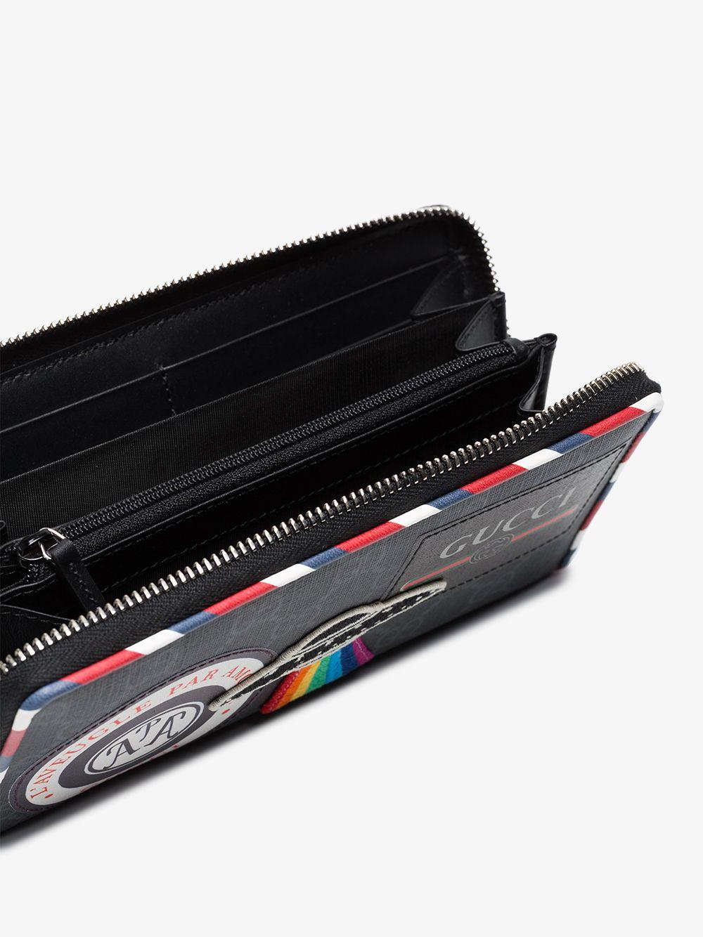 night courrier gg supreme zip around wallet