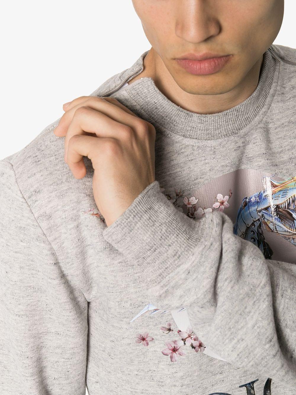 Dior Homme Sorayama Dinosaur Print Sweatshirt in Grey for Men Lyst Australia