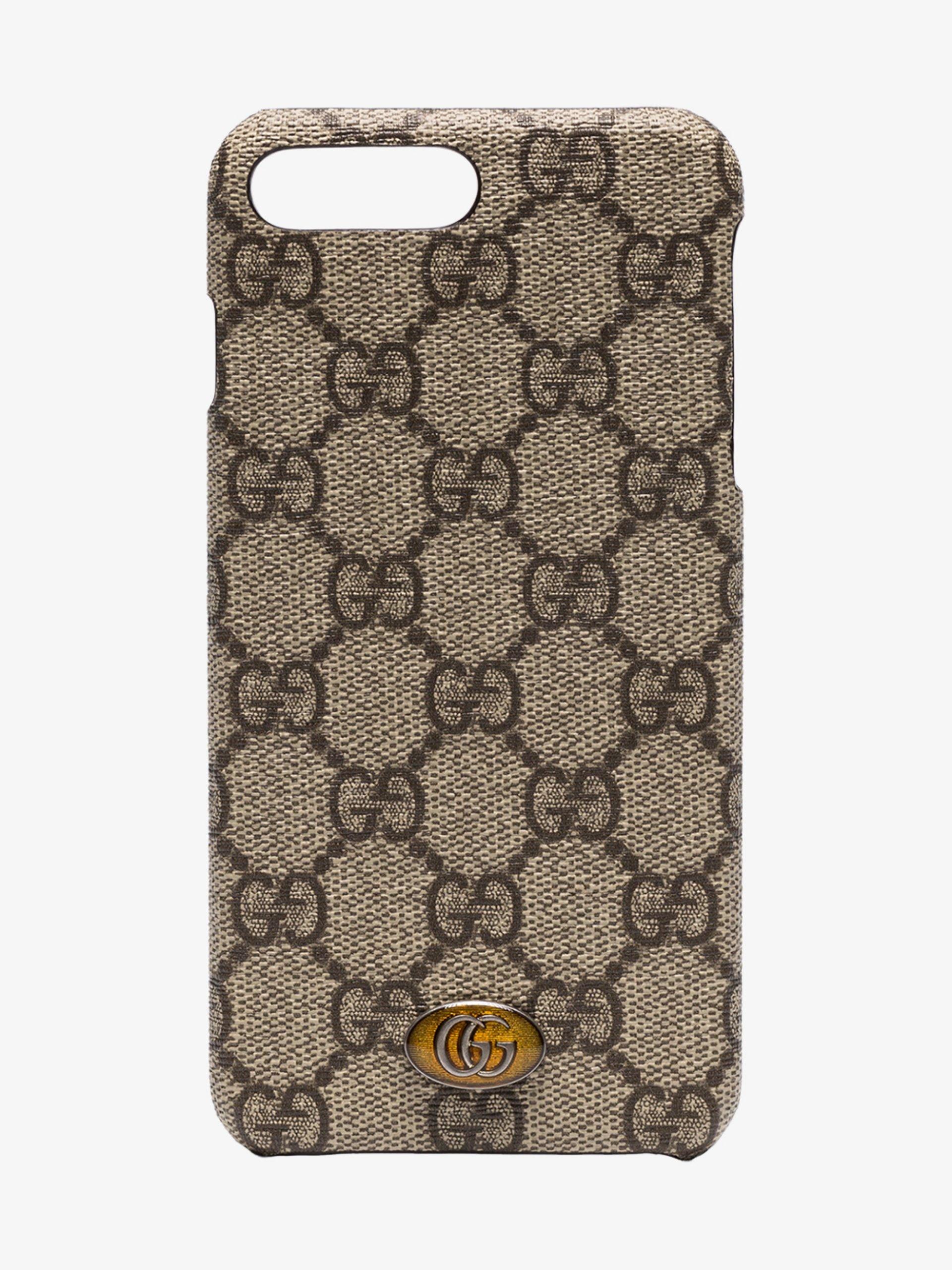 Gucci Canvas Ophidia Iphone 8 Plus Case in Brown | Lyst