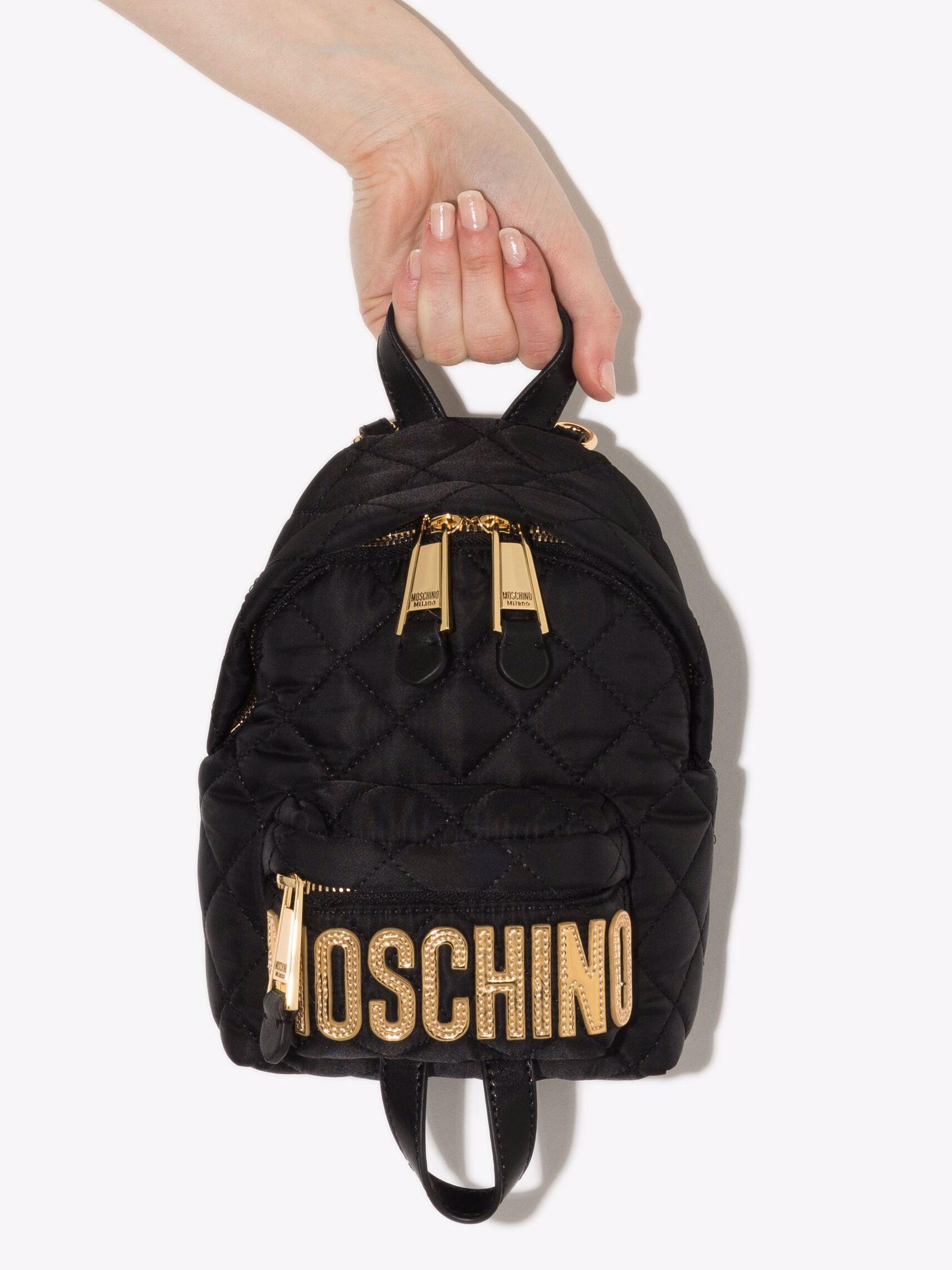 Moschino logo backpack sales