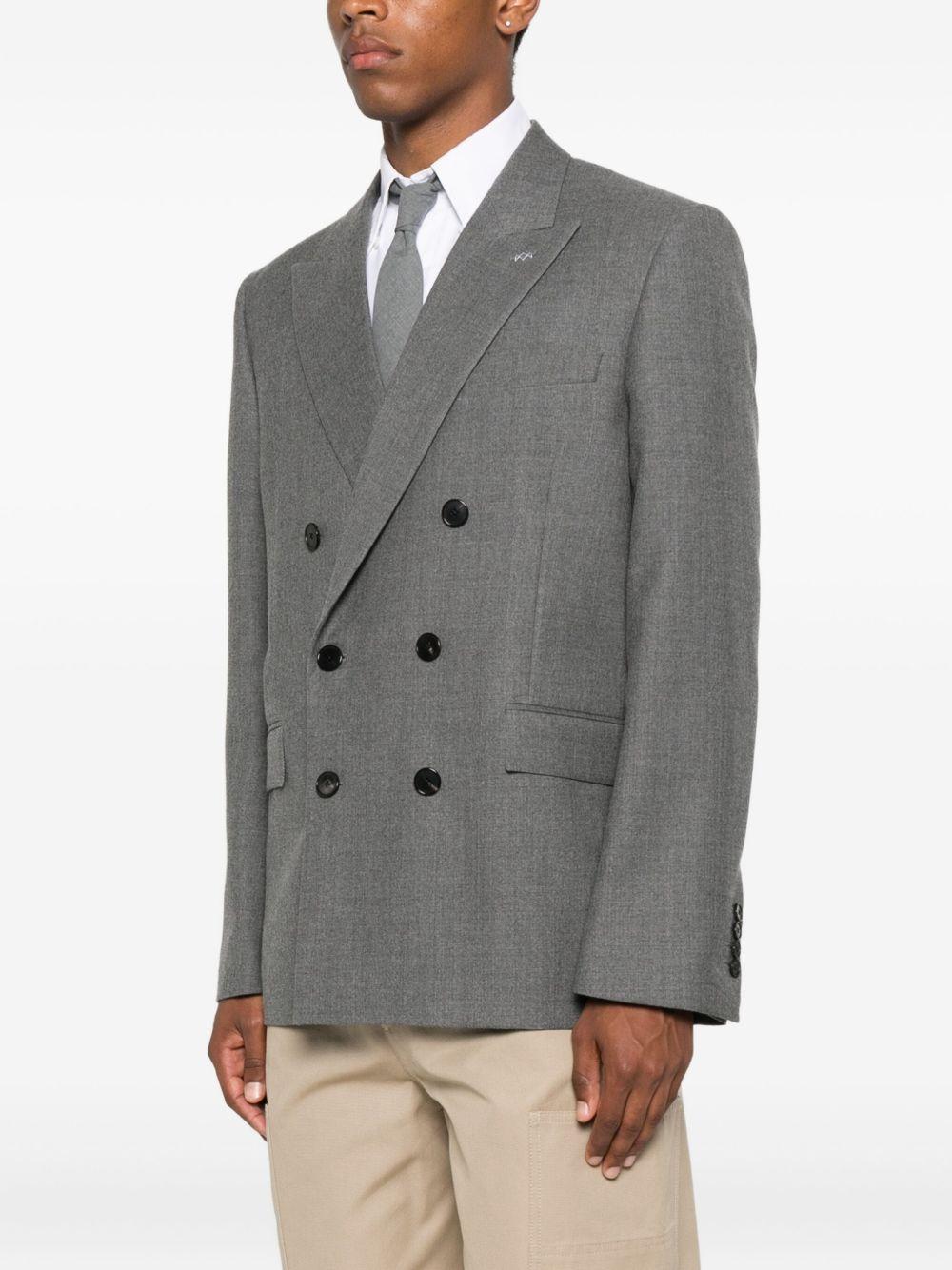 ジャケット Givenchy Grey Double-Breasted Wool Jacket Double-breasted wool tuxedo jacket in grey - Givenchy