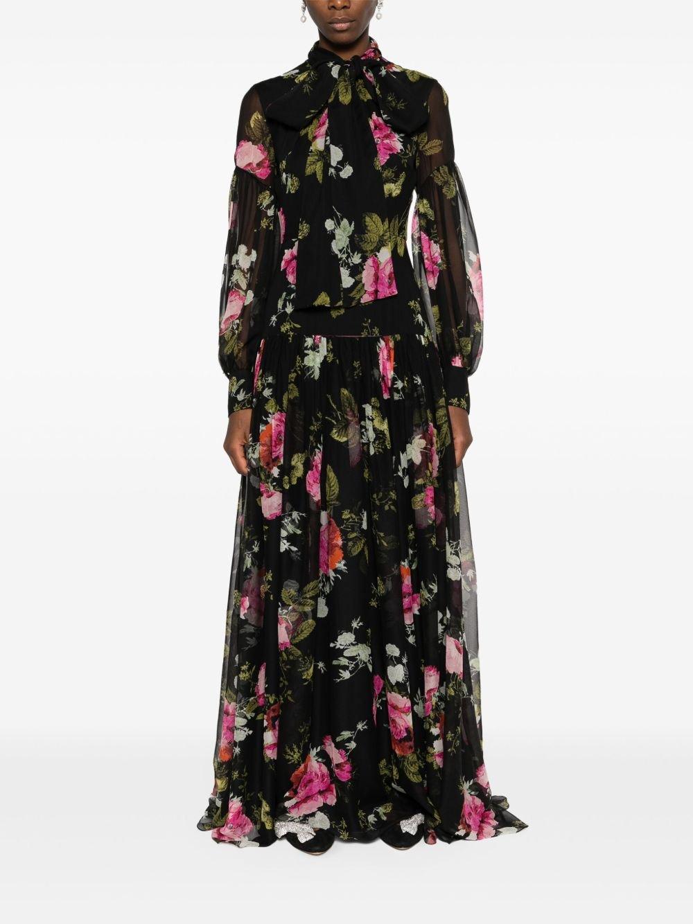 ERDEM Roselia Edith-Print Silk スカート Pencil Midi Skirt | Erdem.com – ERDEM