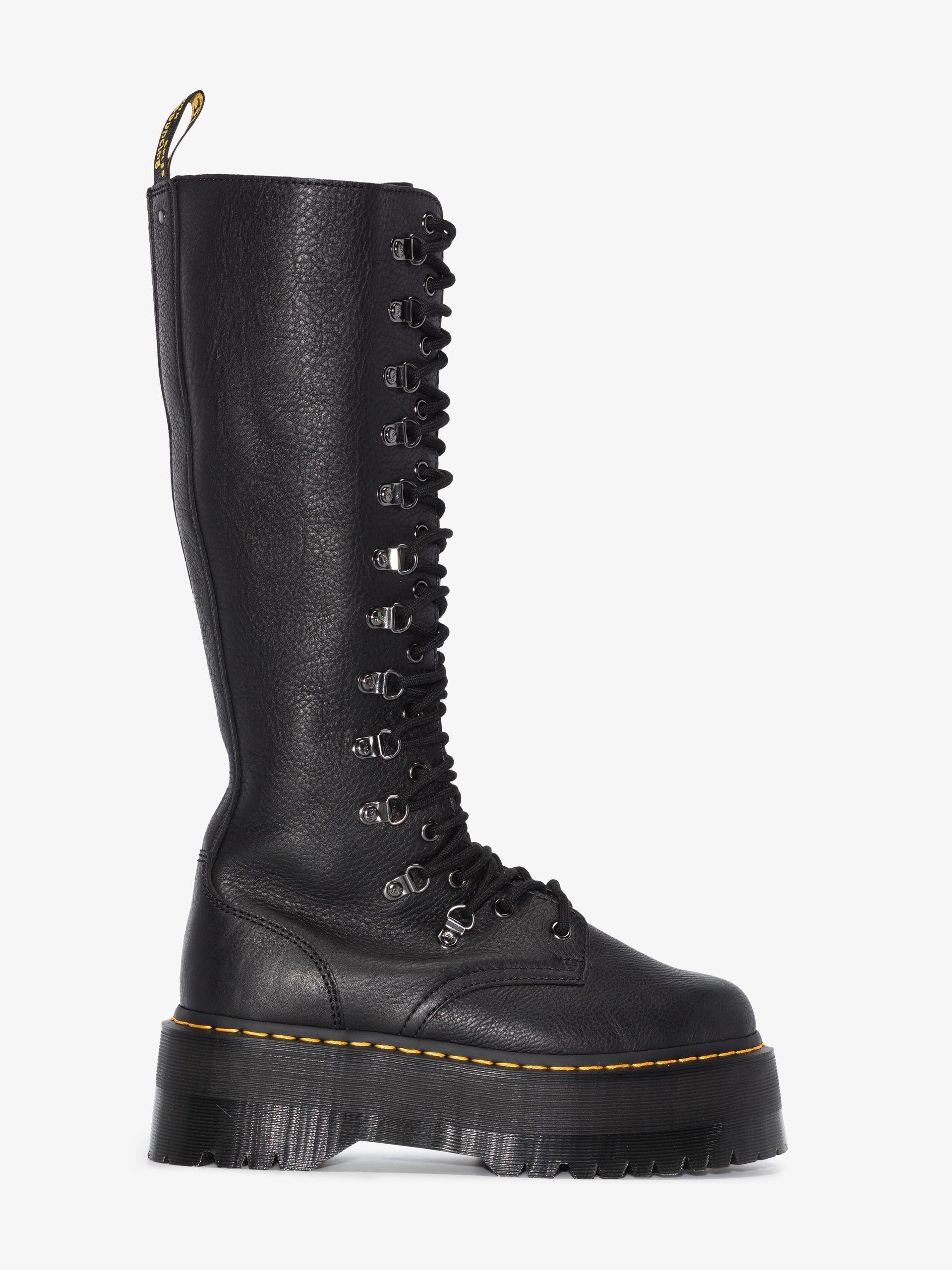 Dr. Martens 1b60 Max Hardware Platform Leather Boots in Black | Lyst