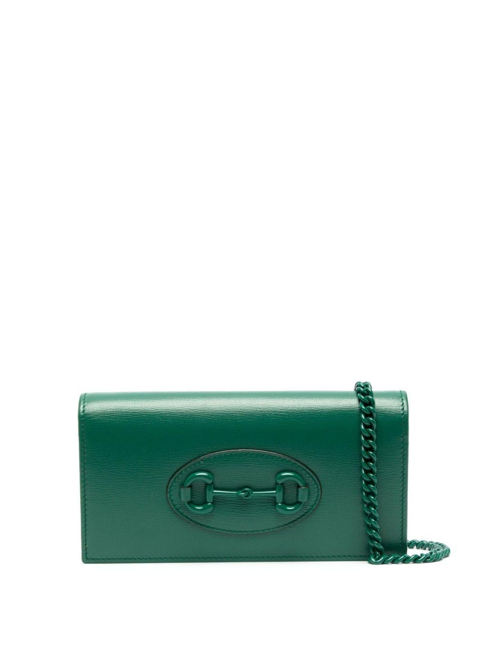 Gucci Horsebit 1955 Leather Chain Wallet in Green Lyst