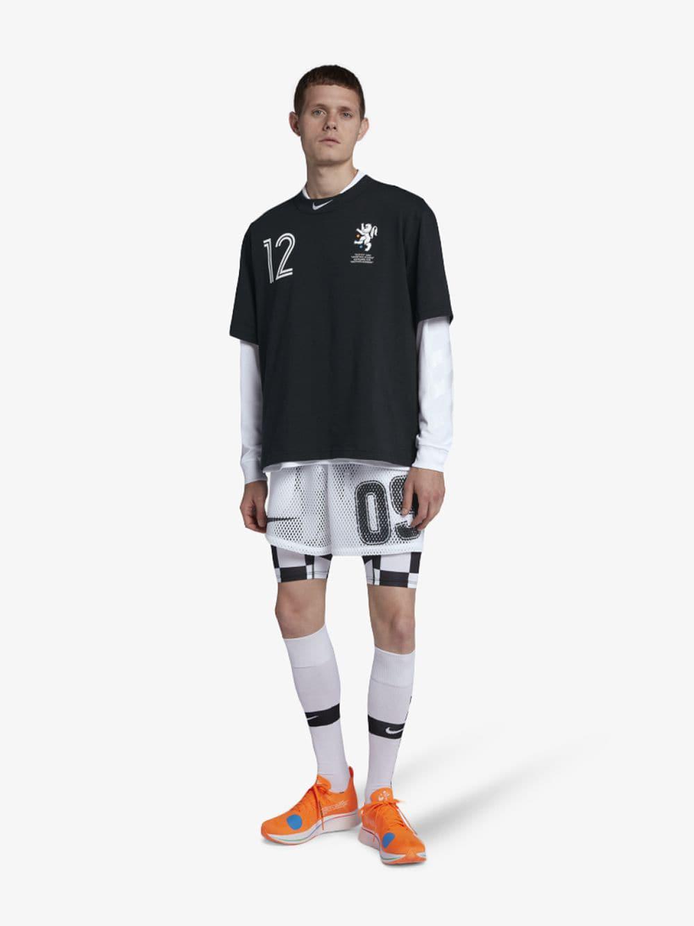 off white soccer shorts