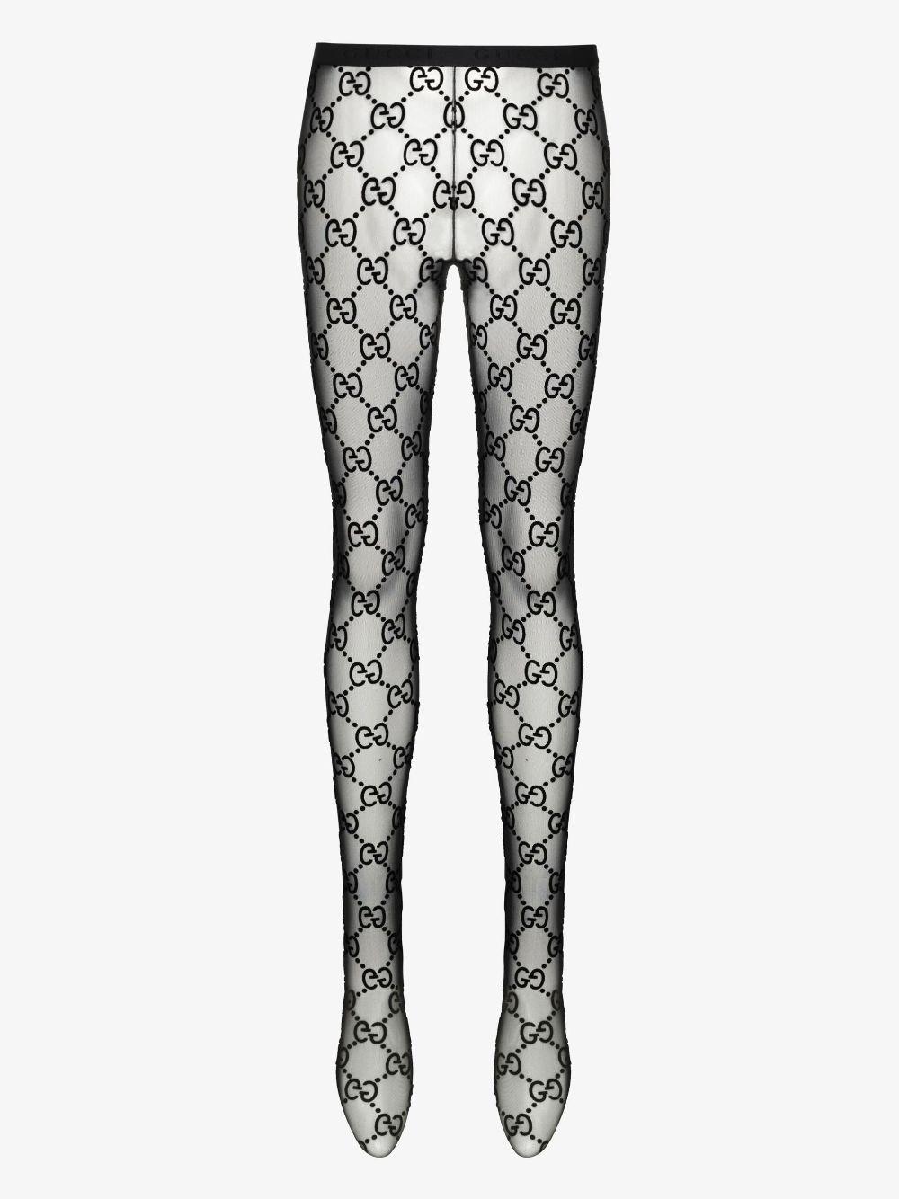 Gucci Gg Print Tights in Gray | Lyst
