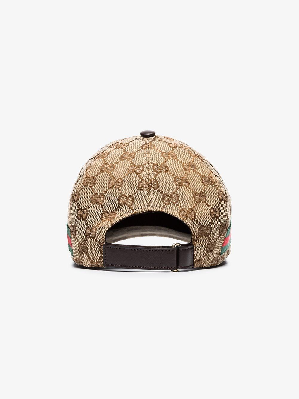 gucci gg web stripe baseball cap