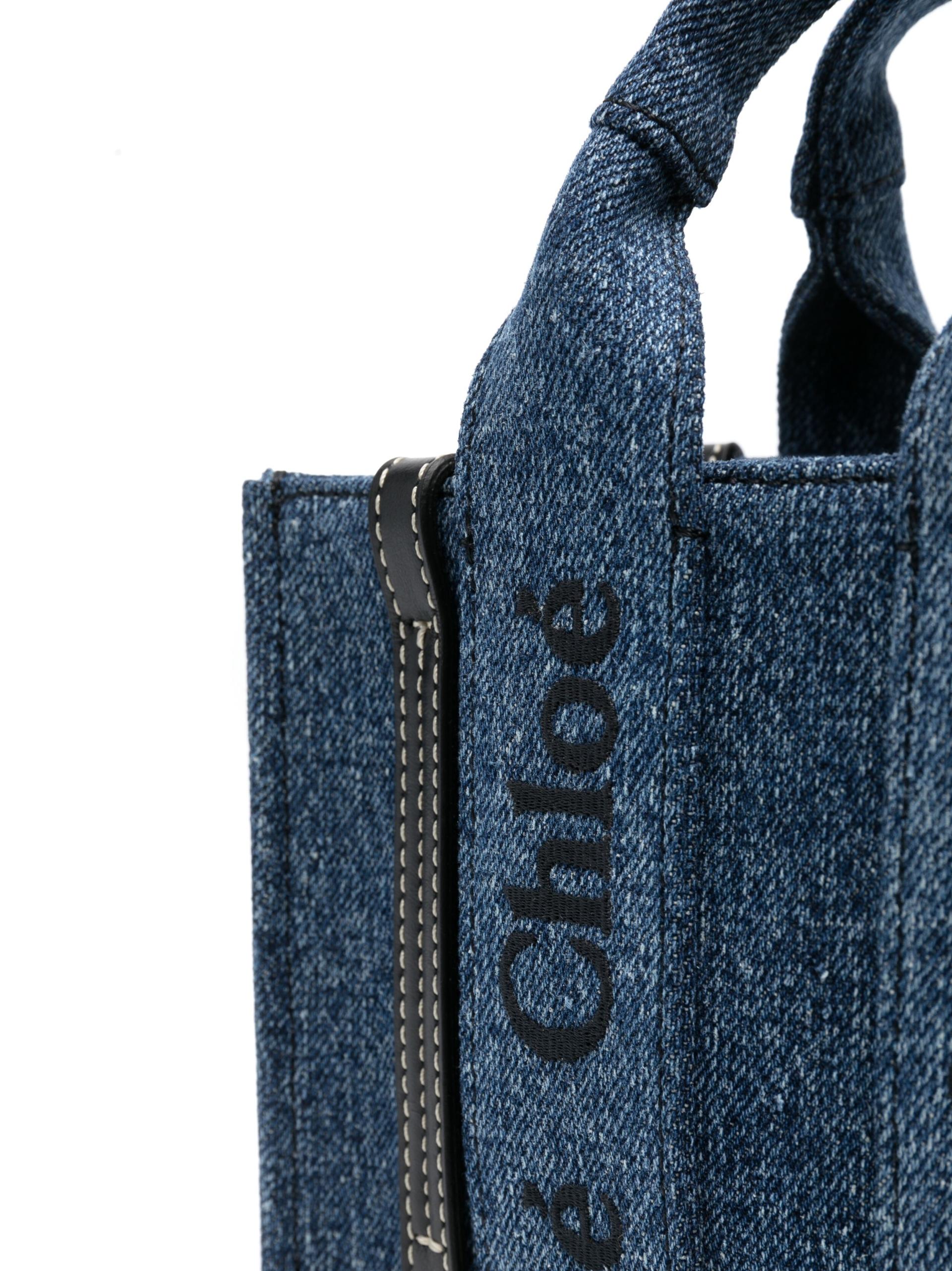 See By Chloé Woody Mini Denim Tote Bag in Blue | Lyst