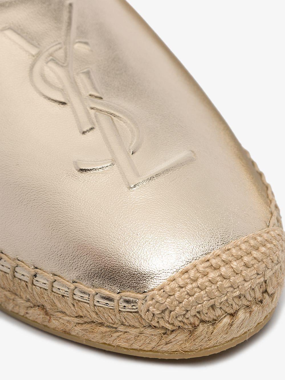 saint laurent gold espadrilles