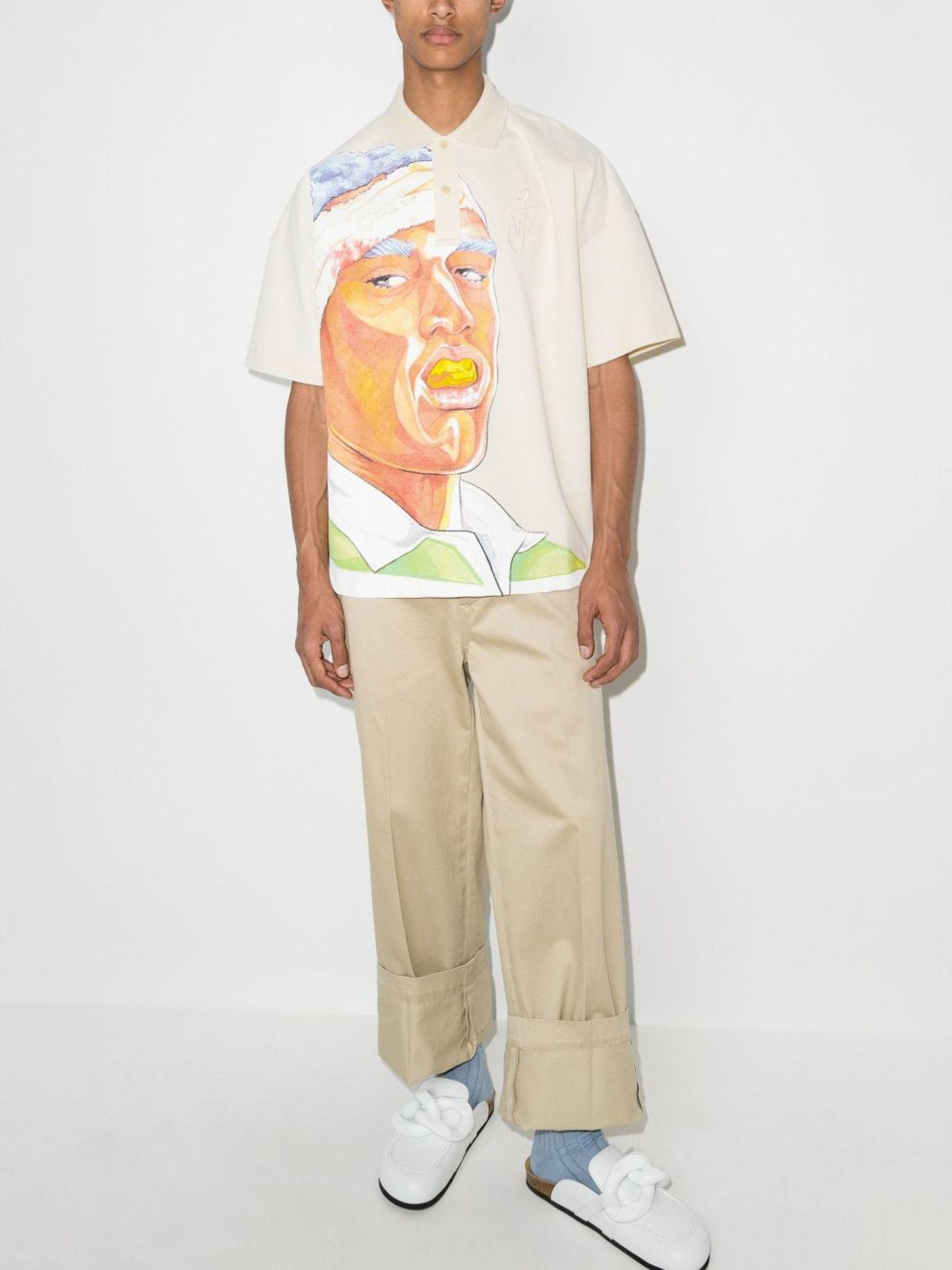 Print Cotton Polo Shirt 