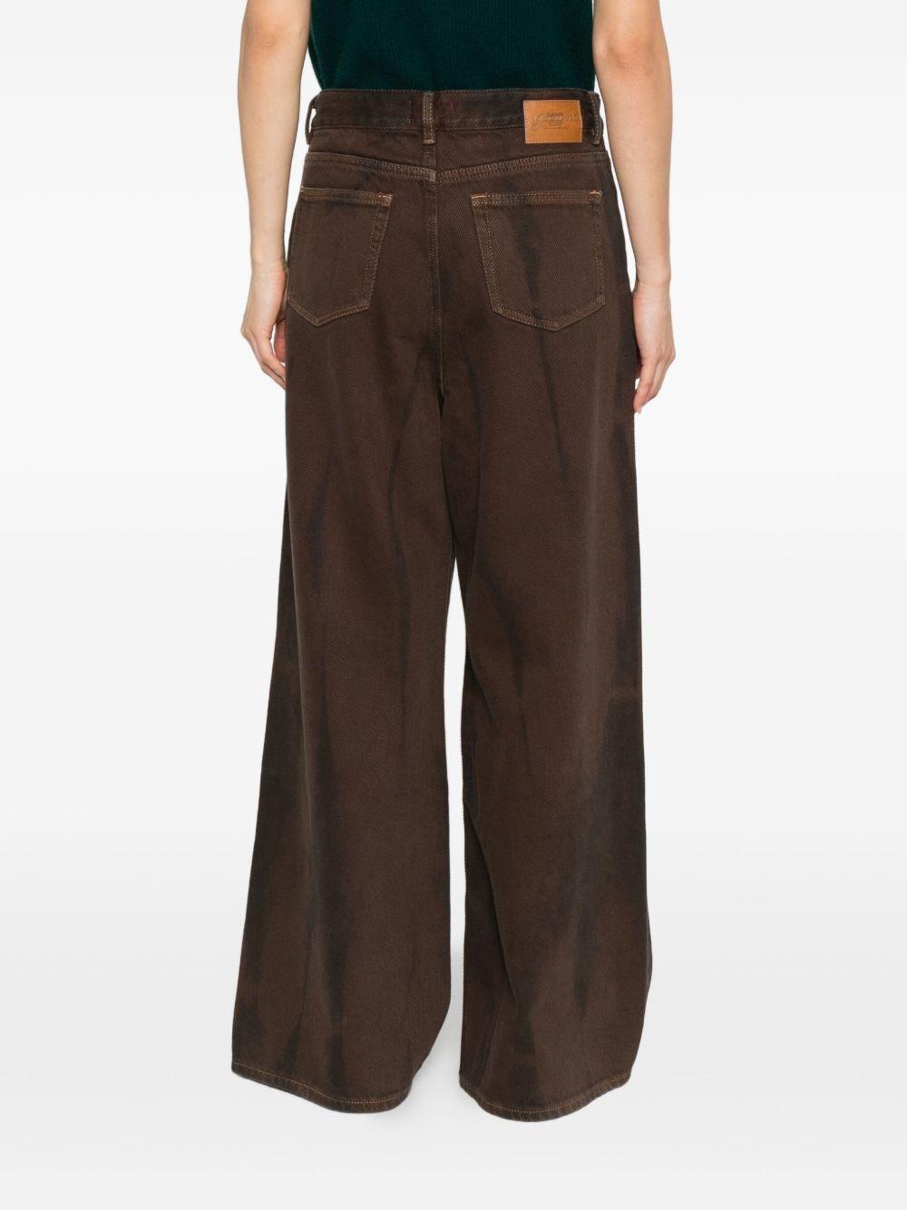デニム・ジーパン Ganni Wide-Leg Brown Jeans Ganni Wide-leg jeans for Women | Online Sale up to 50% off