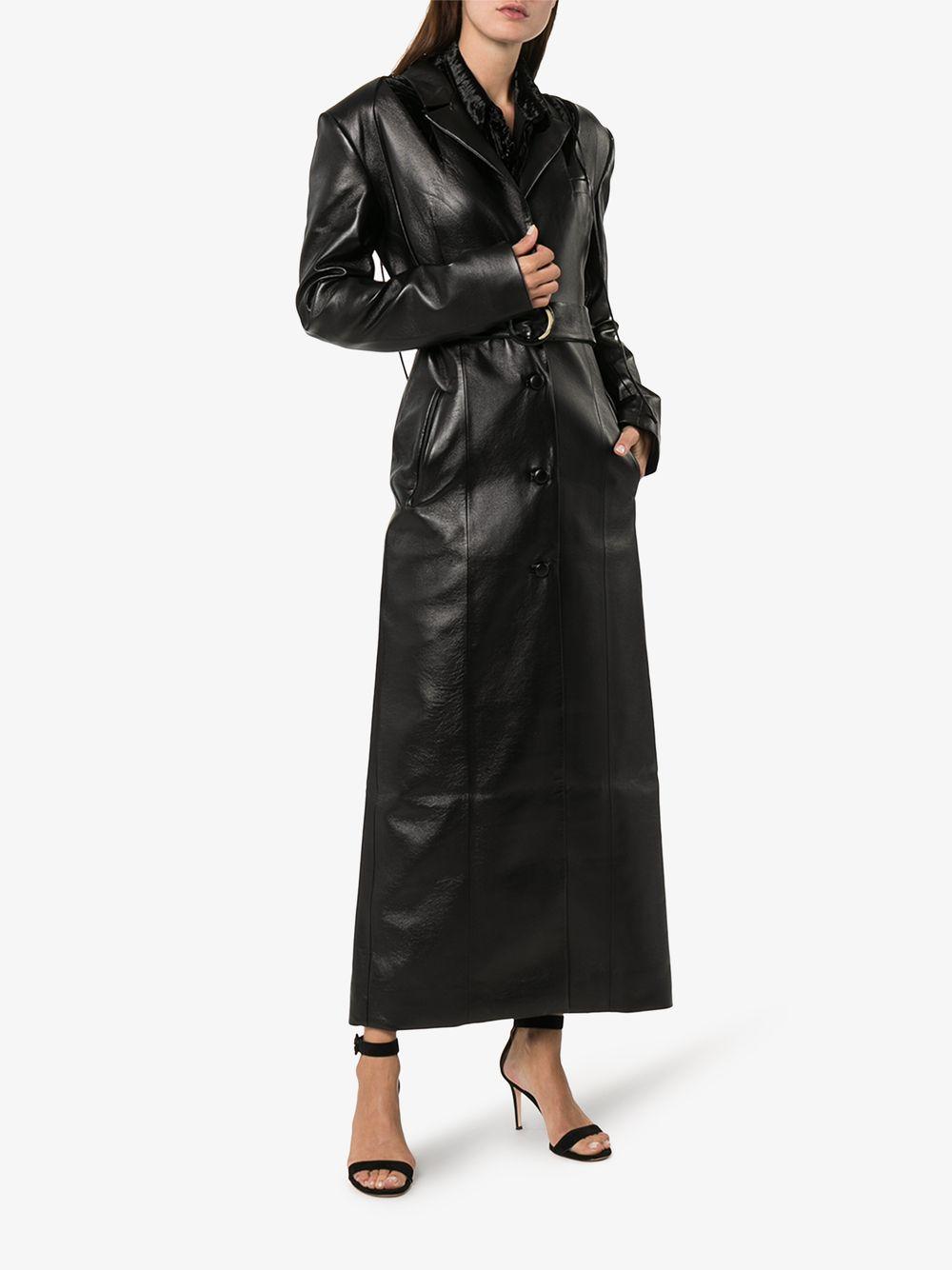 long pleather jacket