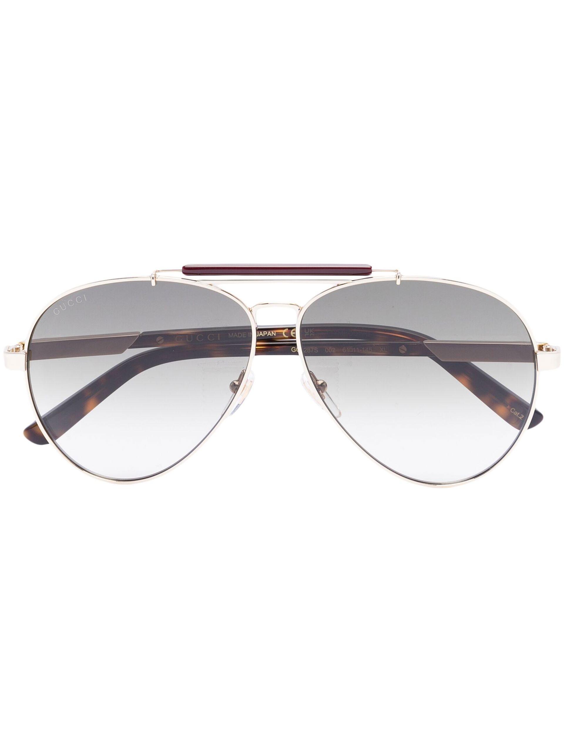 Gucci -tone Aviator-style Sunglasses - Men's - Acetate/metal in Gray for Men  | Lyst