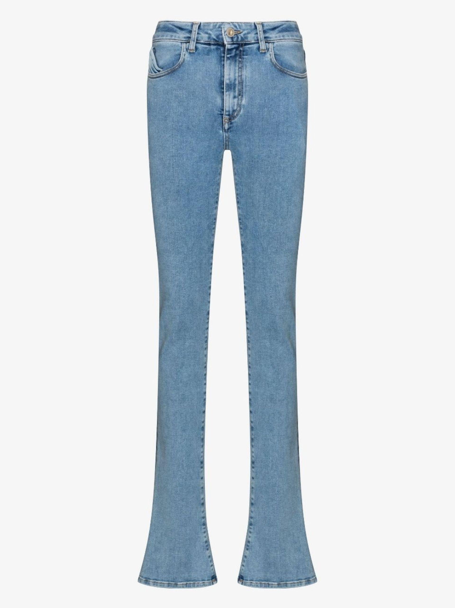 Damen Bekleidung Jeans Schlagjeans The Attico Denim High-Rise Flared Jeans Dione in Blau 